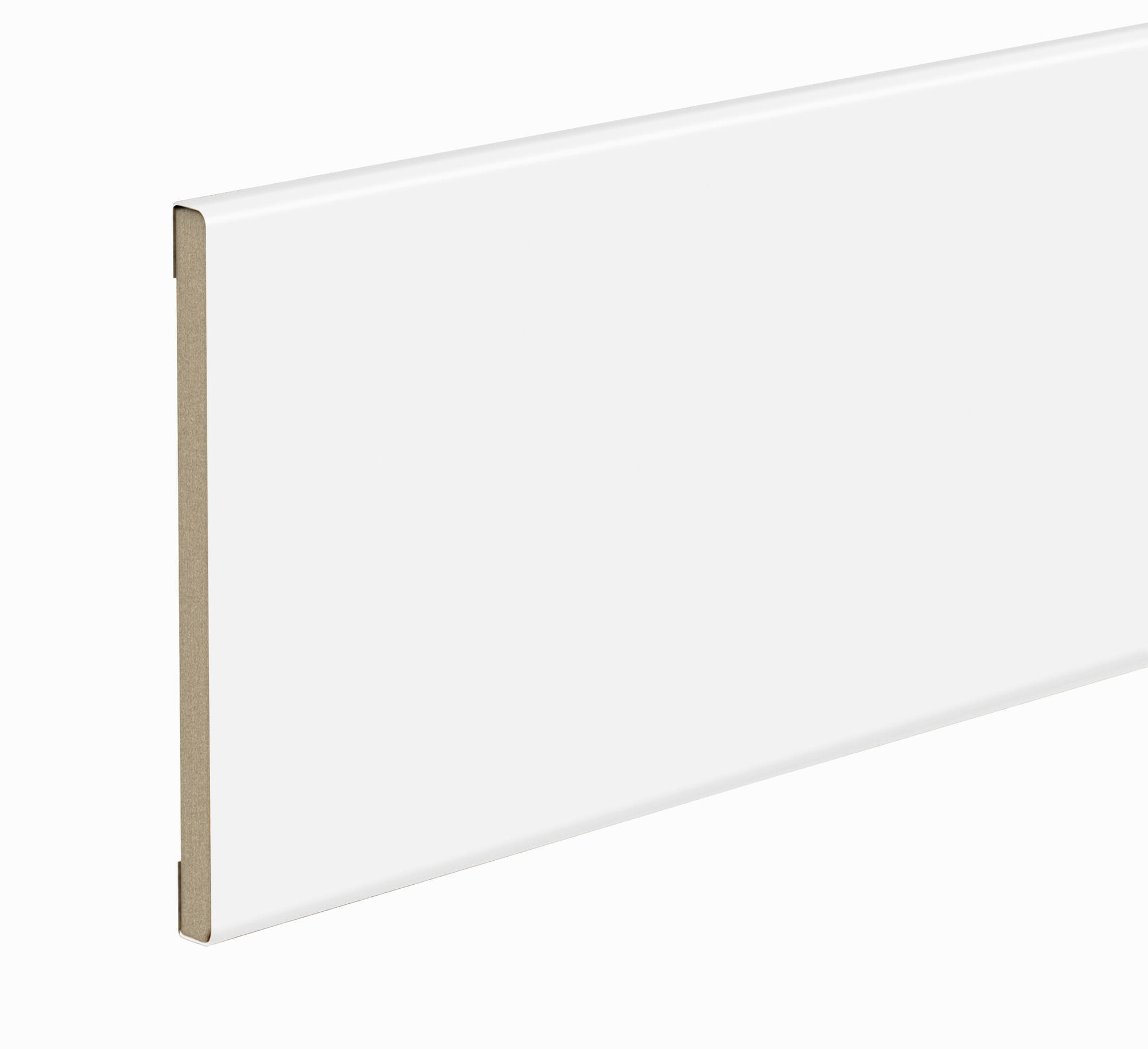 Tapeta cubreguía de mdf lacada blanca de 15x220x1cm