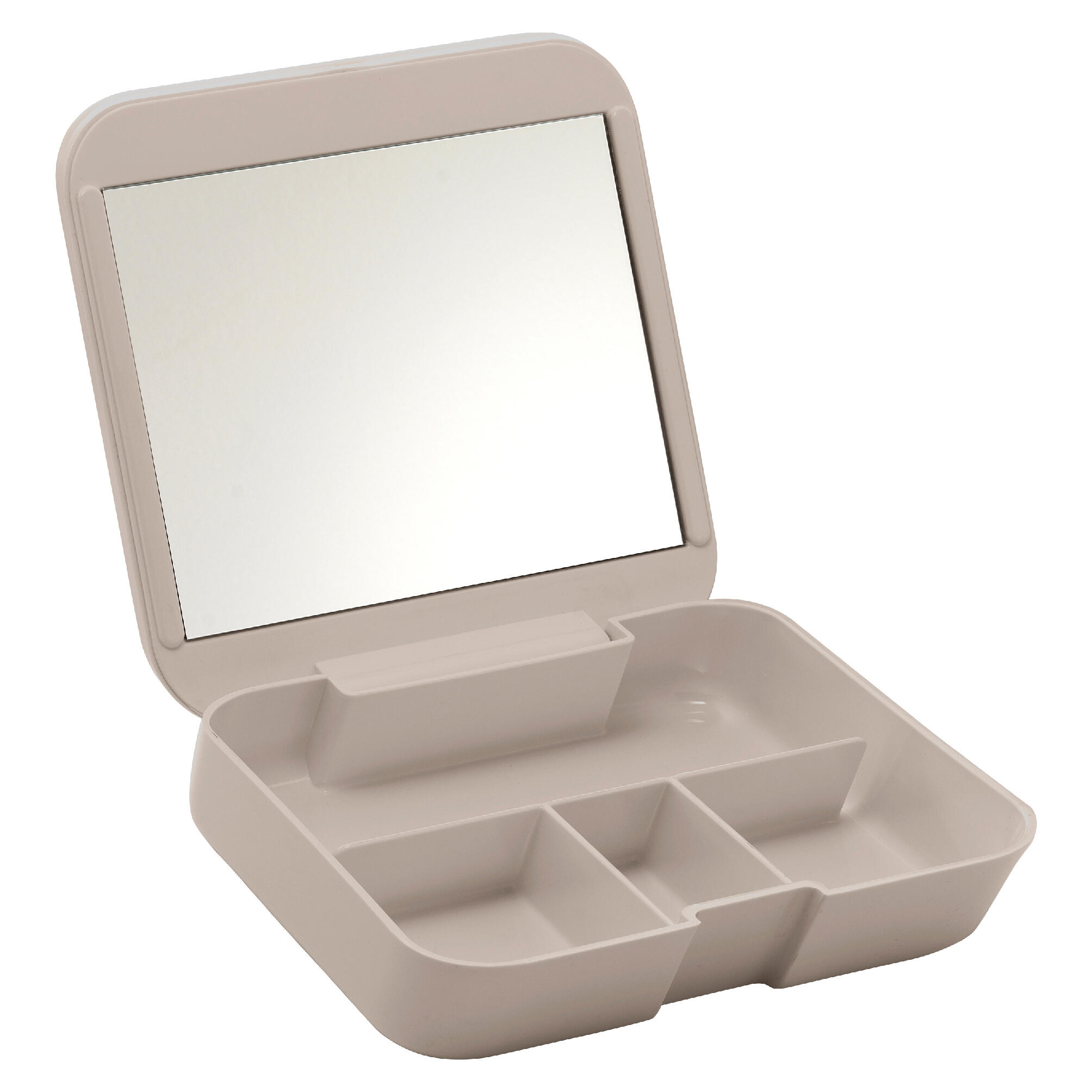 Organizador de almacenamiento, joyas, maquillaje beige seventy 25x28x7.1cm