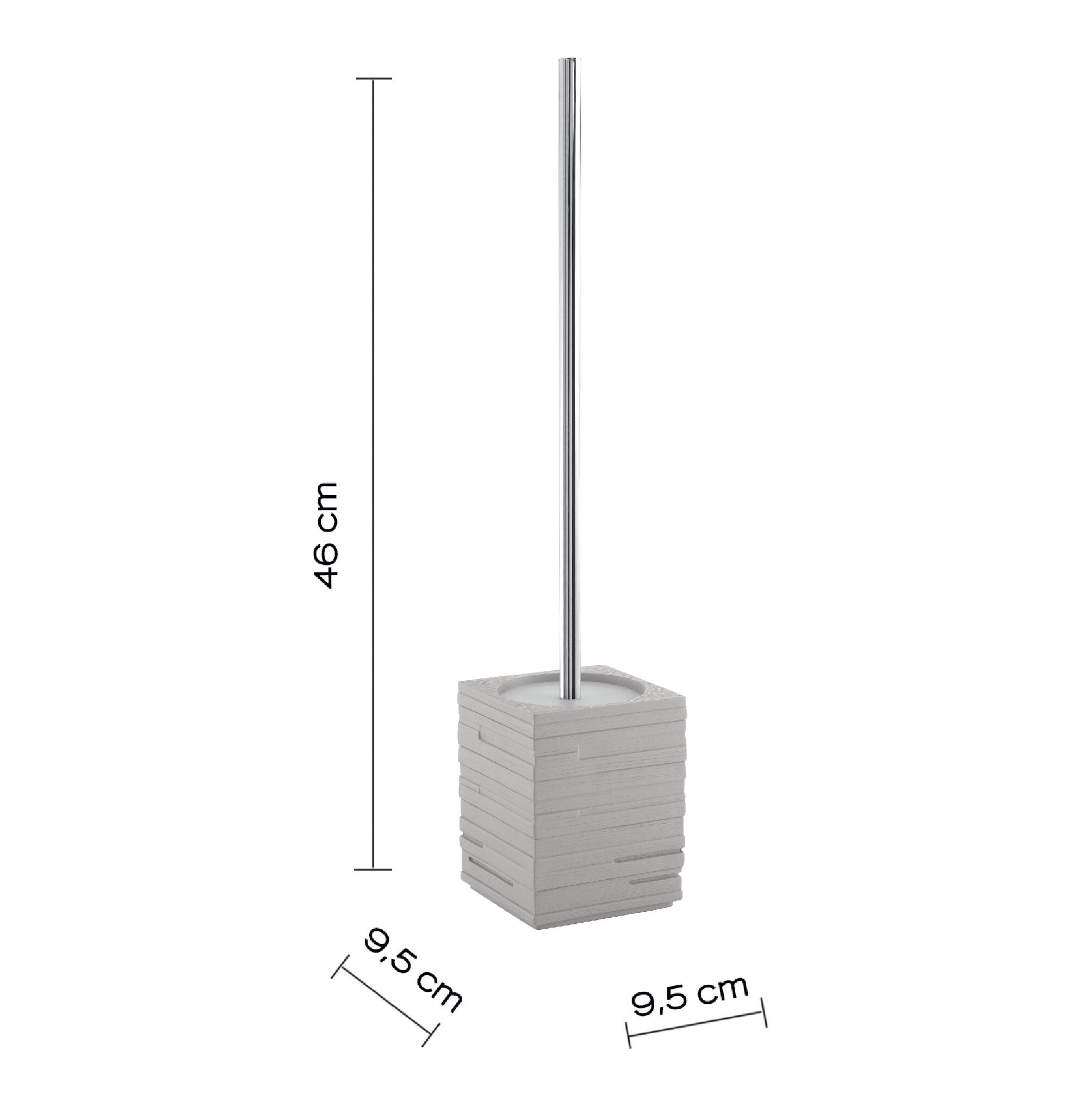 Escobillero Quadrotto gris mate - 2