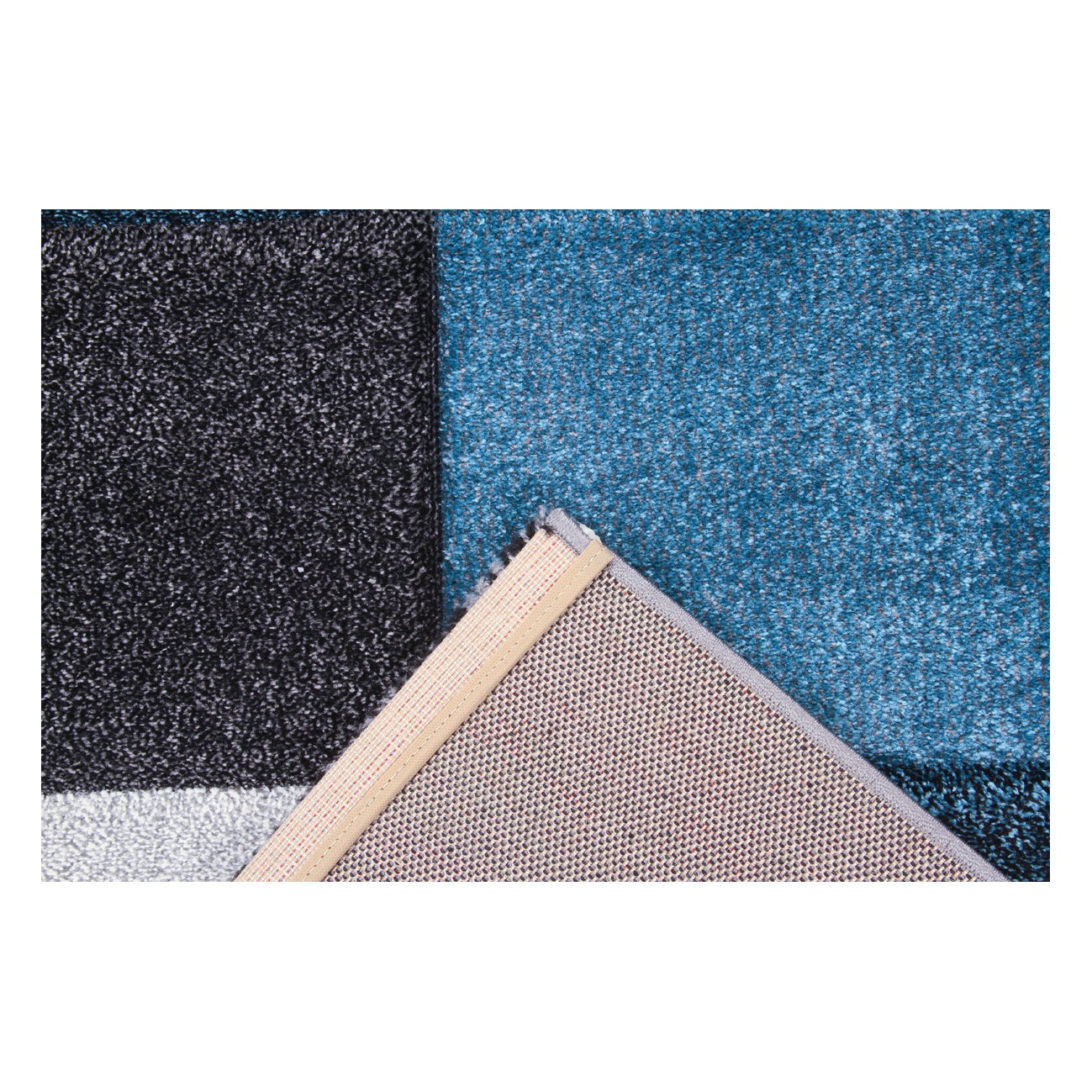 Tappeto Opera square geometrico blu, L 190 x L 133 cm - 4
