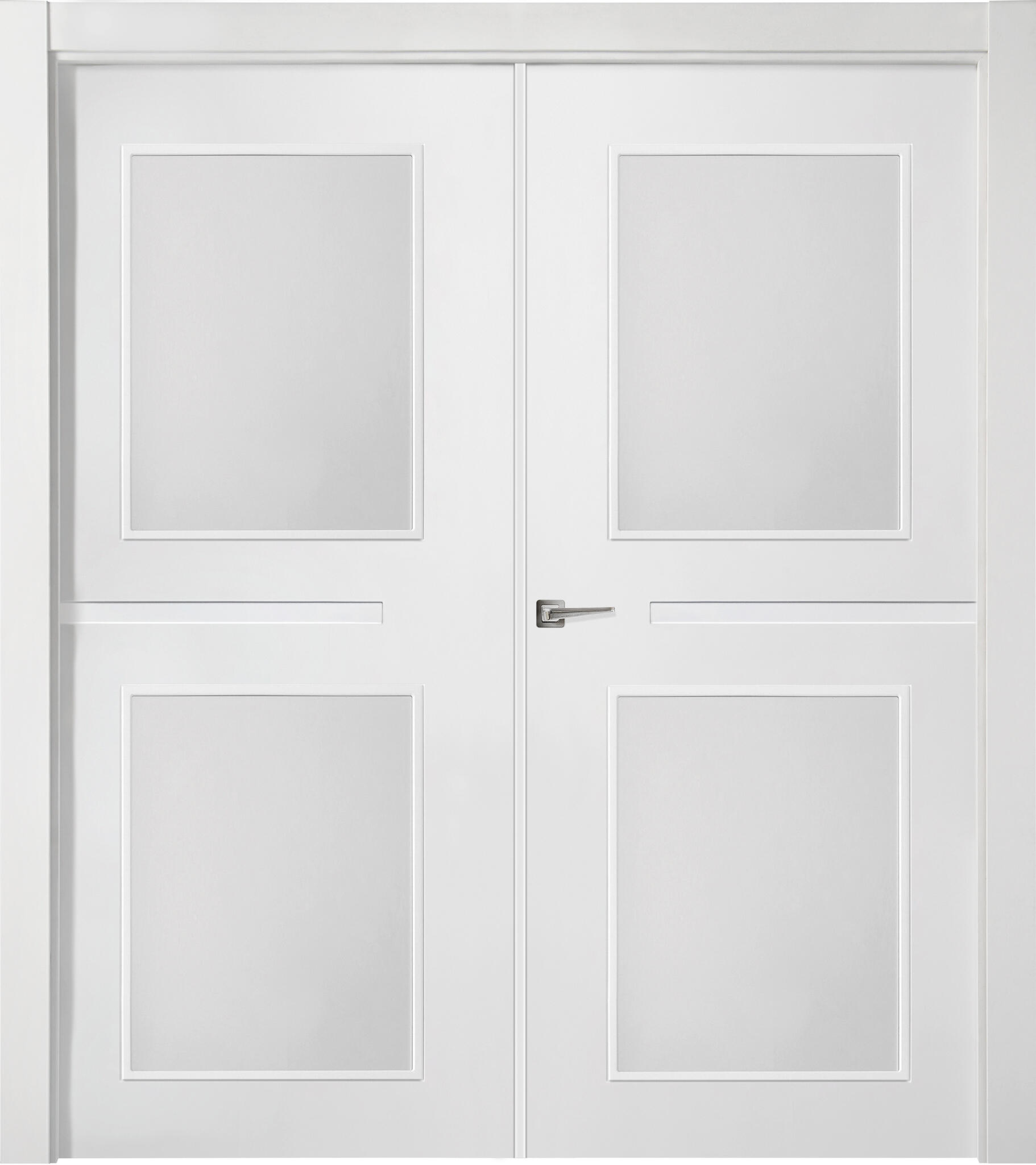 Puerta interior abatible denver bl blanco line apertura dcha cristal 6x2 115cm