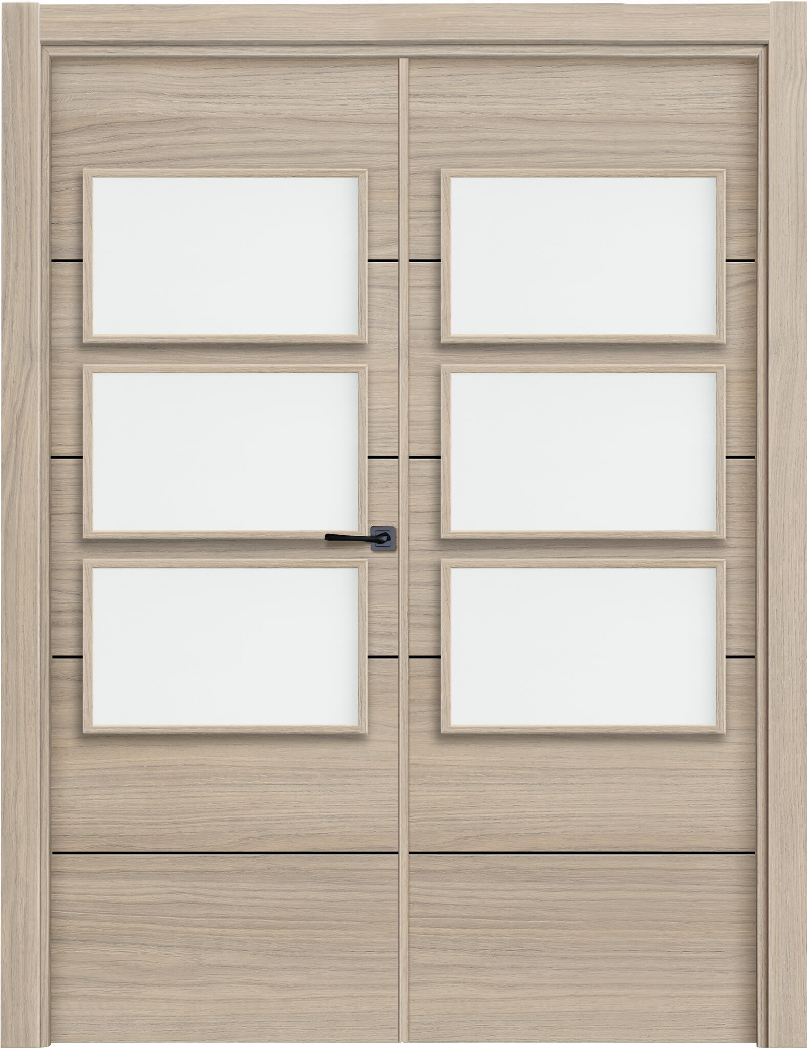 Puerta interior abatible berna loft roble line apertura izda cristal 11x 125cm