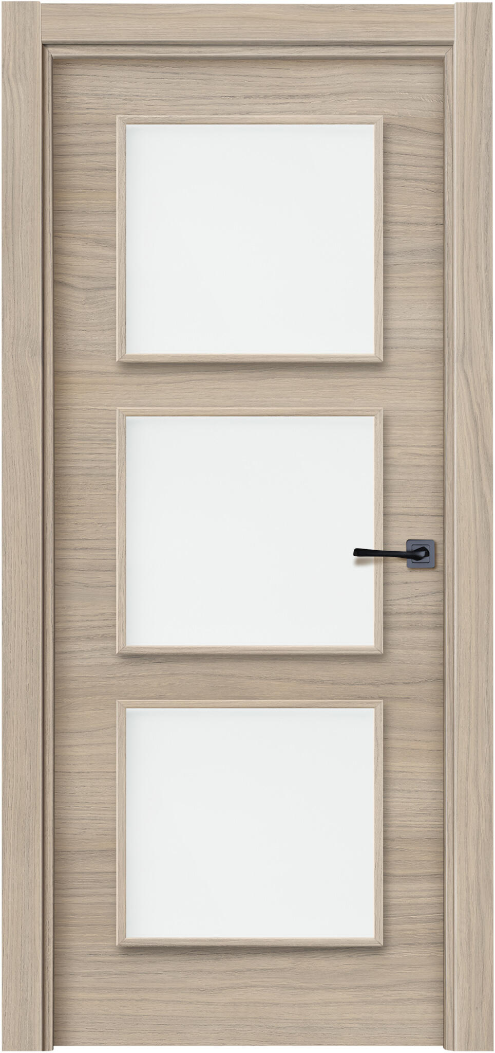 Puerta interior abatible oslo loft roble line apertura izda cristal 7x2 62.5cm