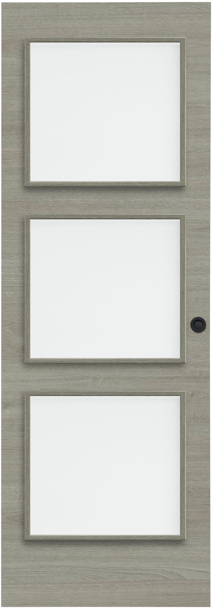 Puerta de interior corredera con cristal incluido maciza line plus oslo vila roble gris acabado laminado con uñero anchura 72,5cm