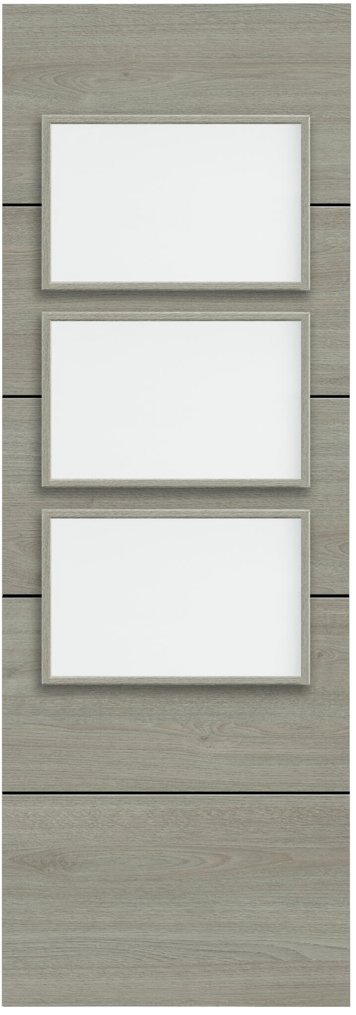 Puerta de interior corredera cristal berna vila gris line 72.5 cm