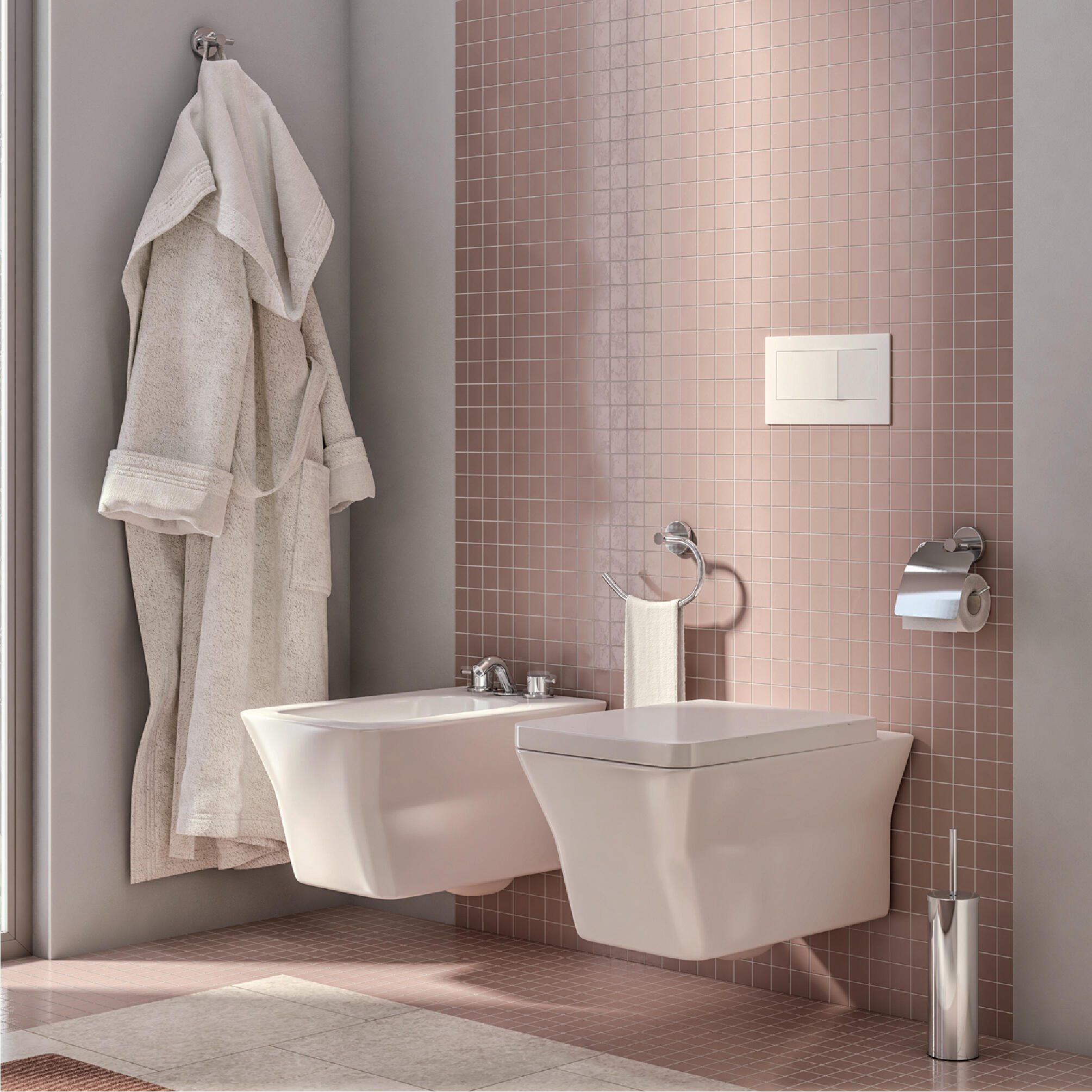 Toalheiro de barra BERNINA 39CM CROMADO BRILHANTE - 3