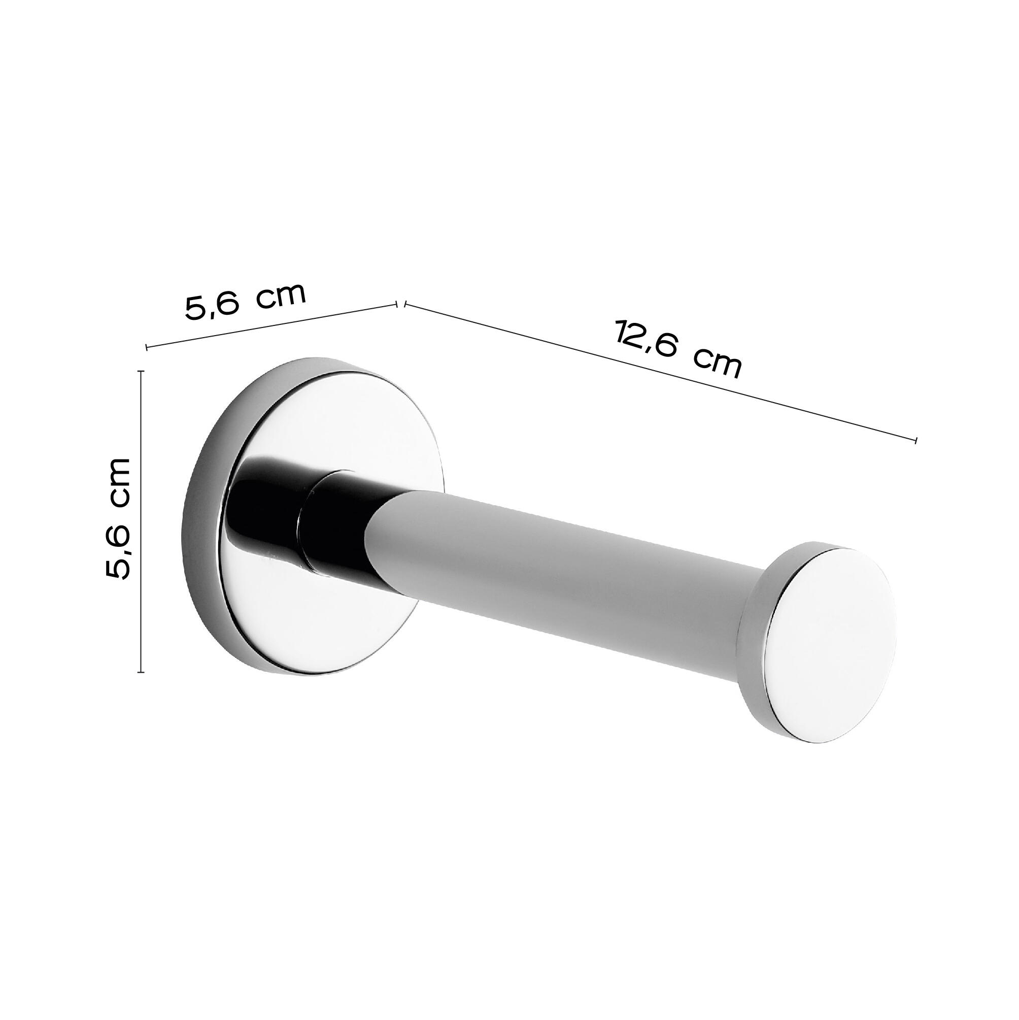 Portarrollos de papel higiénico Felce plata adheviso o para atornillar - 3