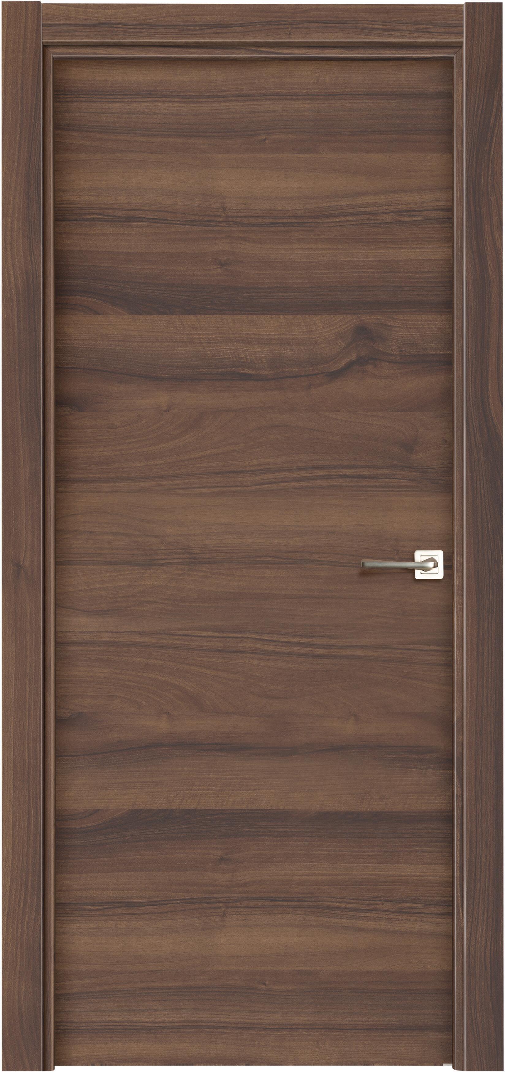 Puerta de interior abatible ciega maciza melamina Line Plus Oslo nogal apertura derecha cerco de 7x3 anchura 82.5cm - 3