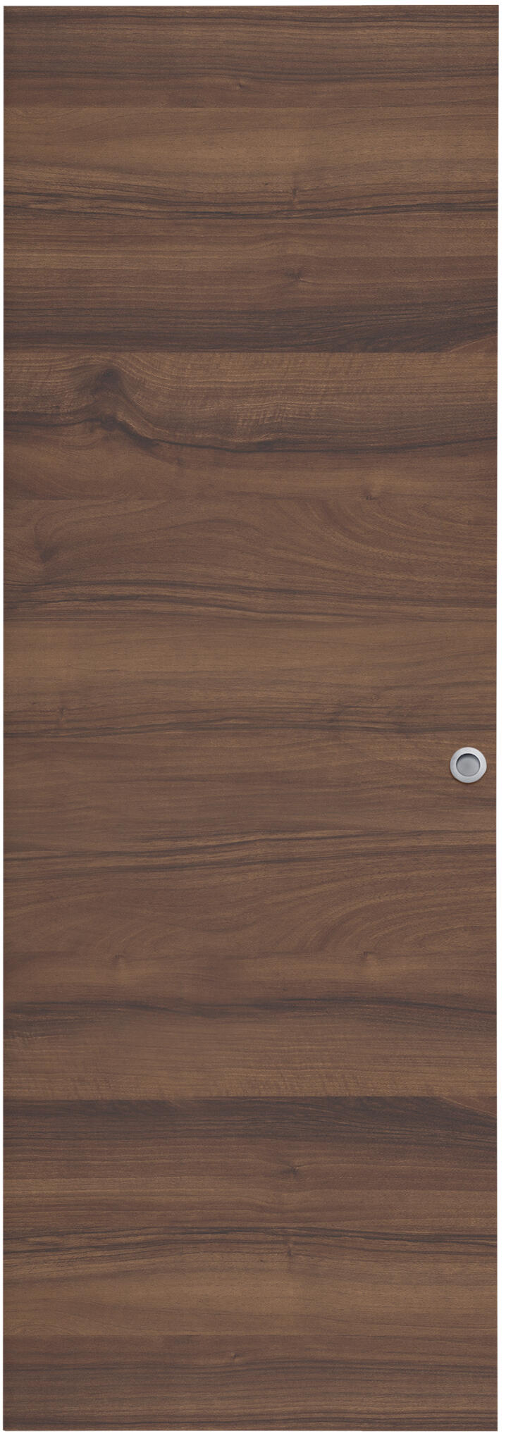 Puerta de interior corredera ciega maciza melamina Line Plus Oslo nogal con uñero anchura 82,5cm - 3