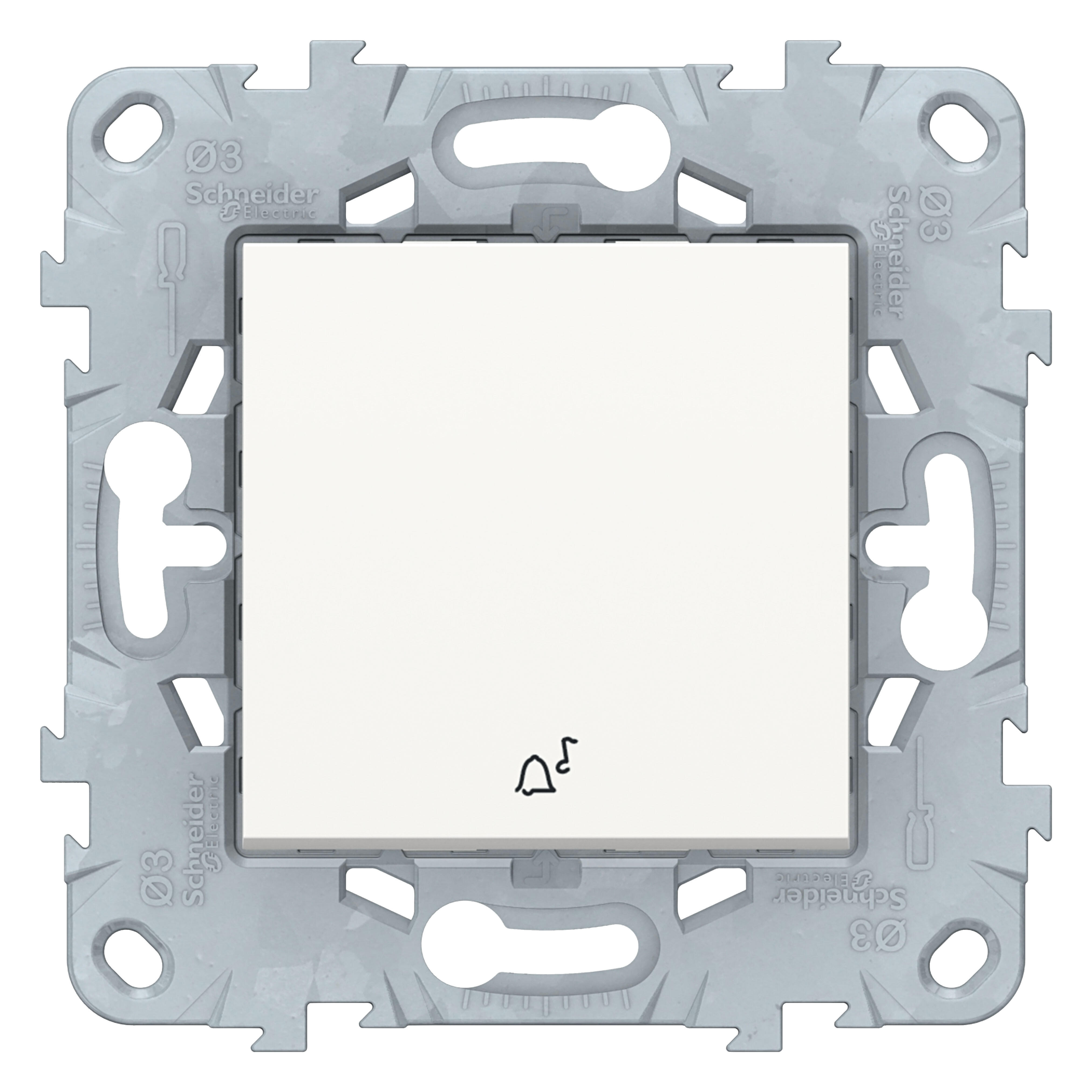 Pulsador timbre schneider new unica blanco