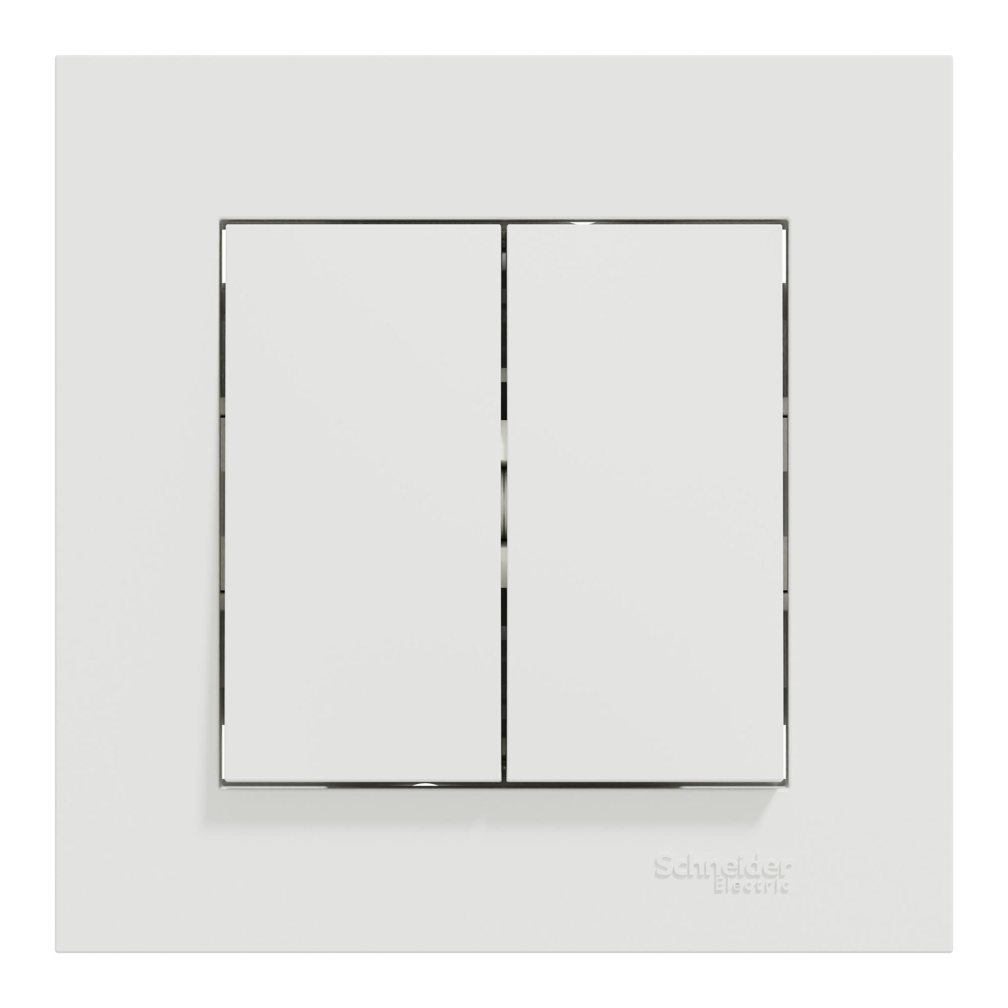 Doble conmutador schneider electric miluz blanco