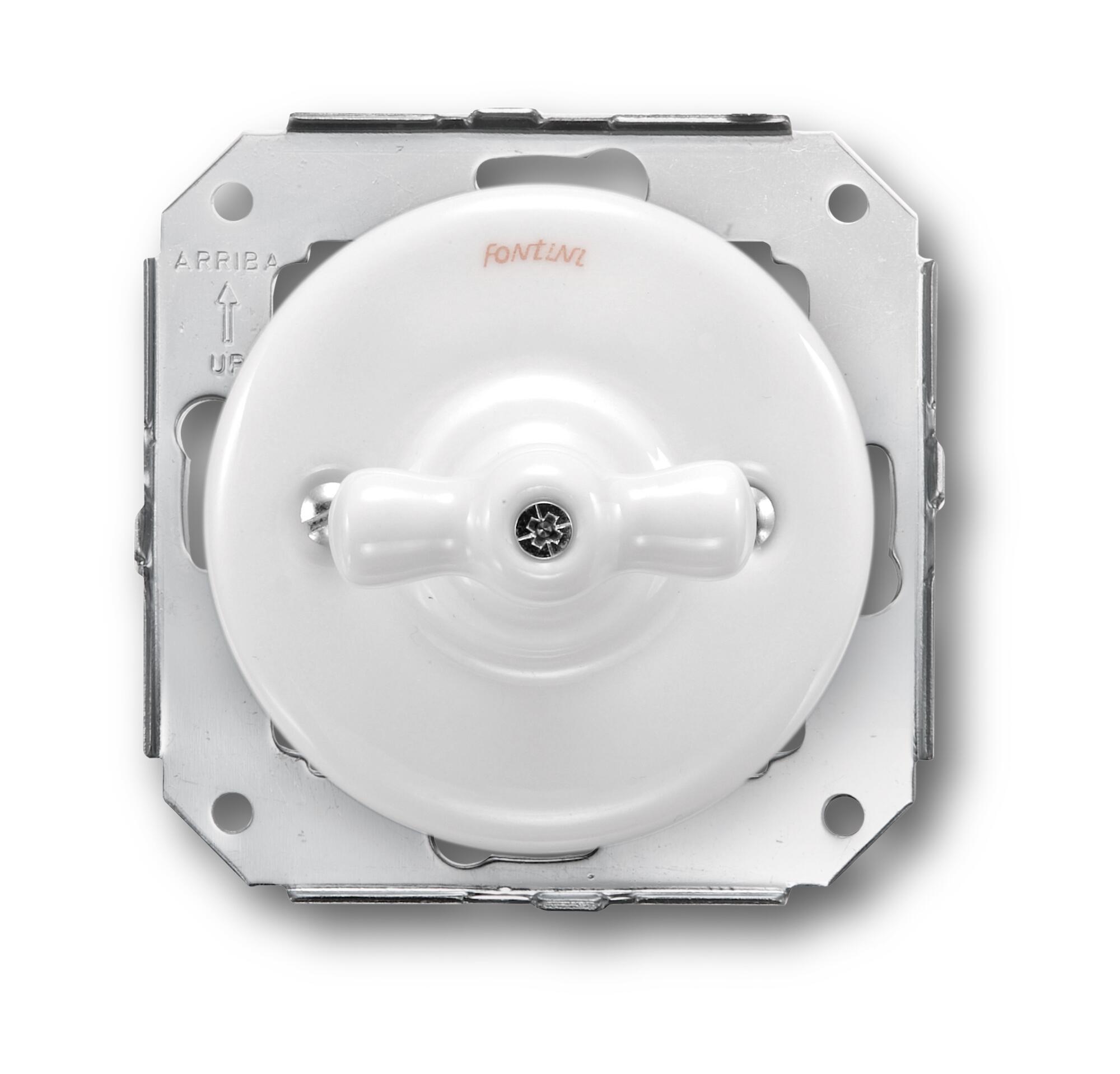 Interruptor para persiana fontini garby colonial de porcelana blanco