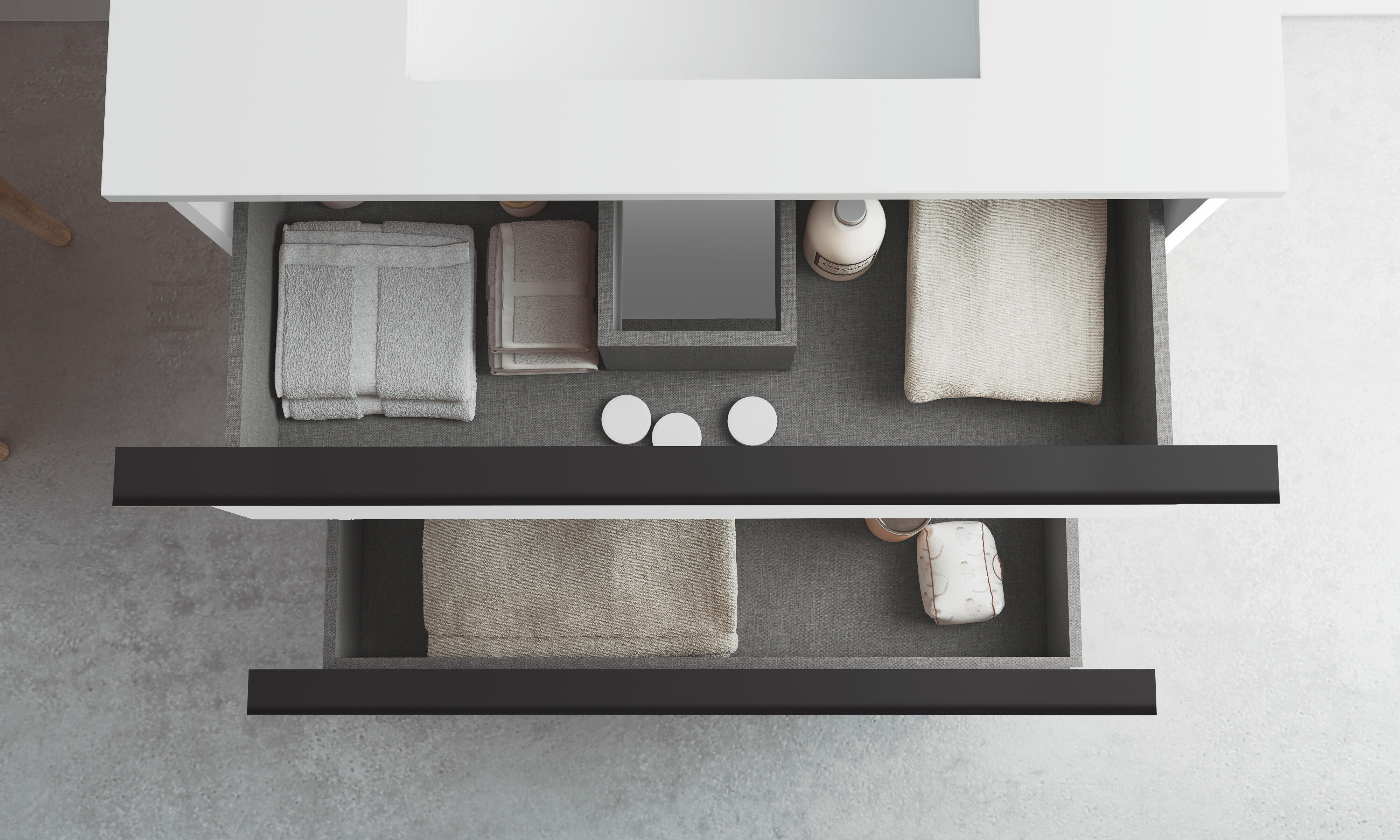 Mueble de baño con lavabo  Bora blanco mate 80x45 cm - 4