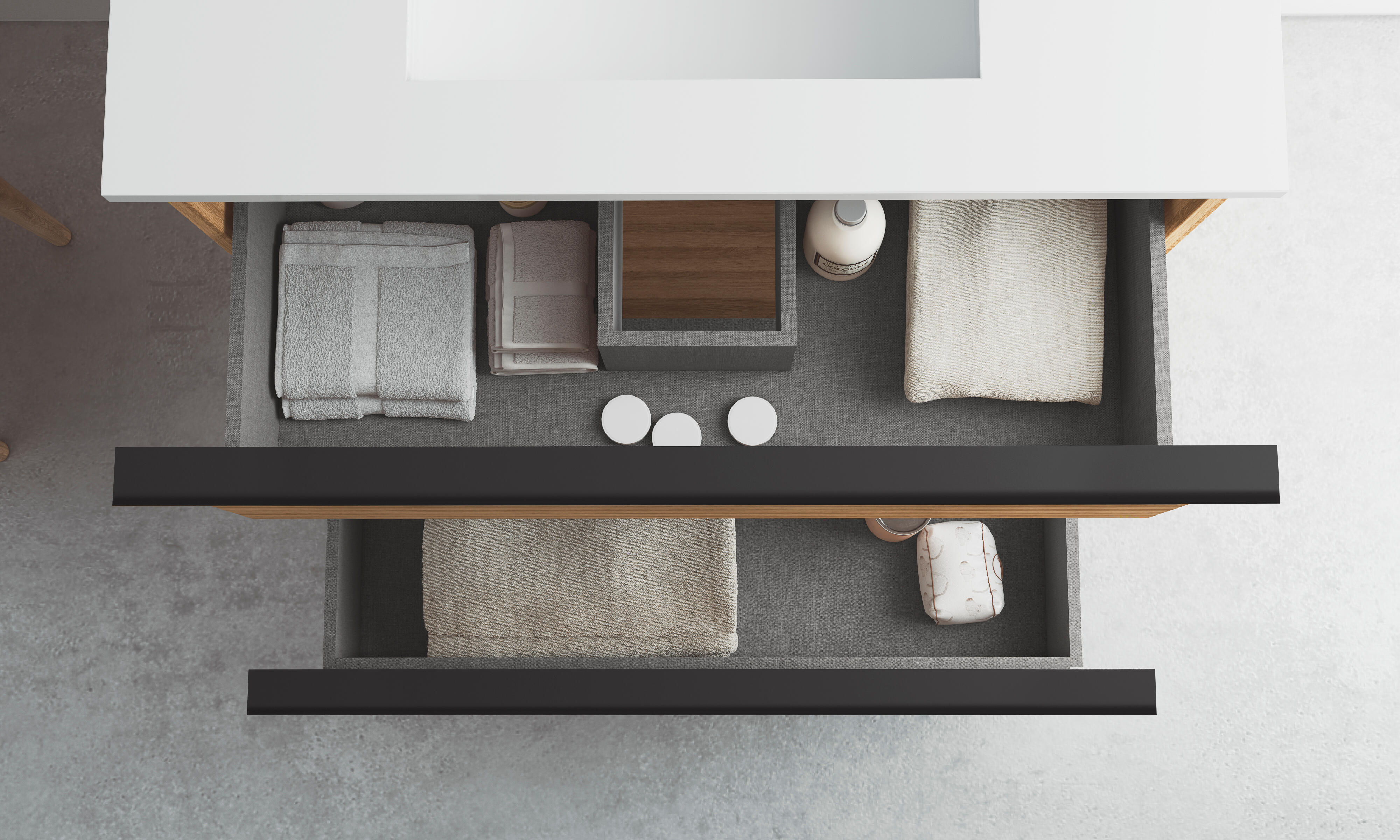 Mueble de baño con lavabo  Bora castaño mate 80x45 cm - 5