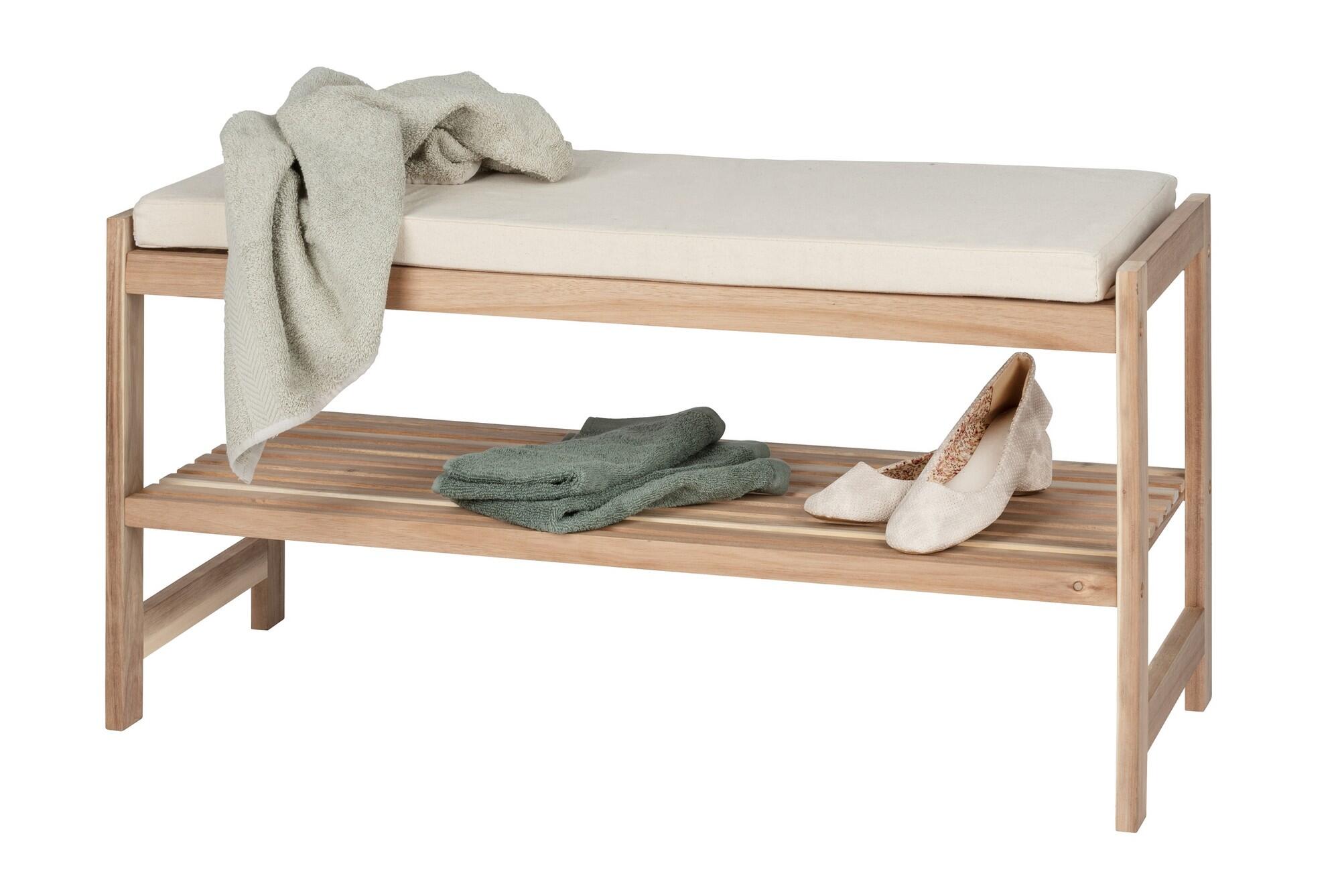 Estante para el baño de madera marrón acina 90x34x45cm