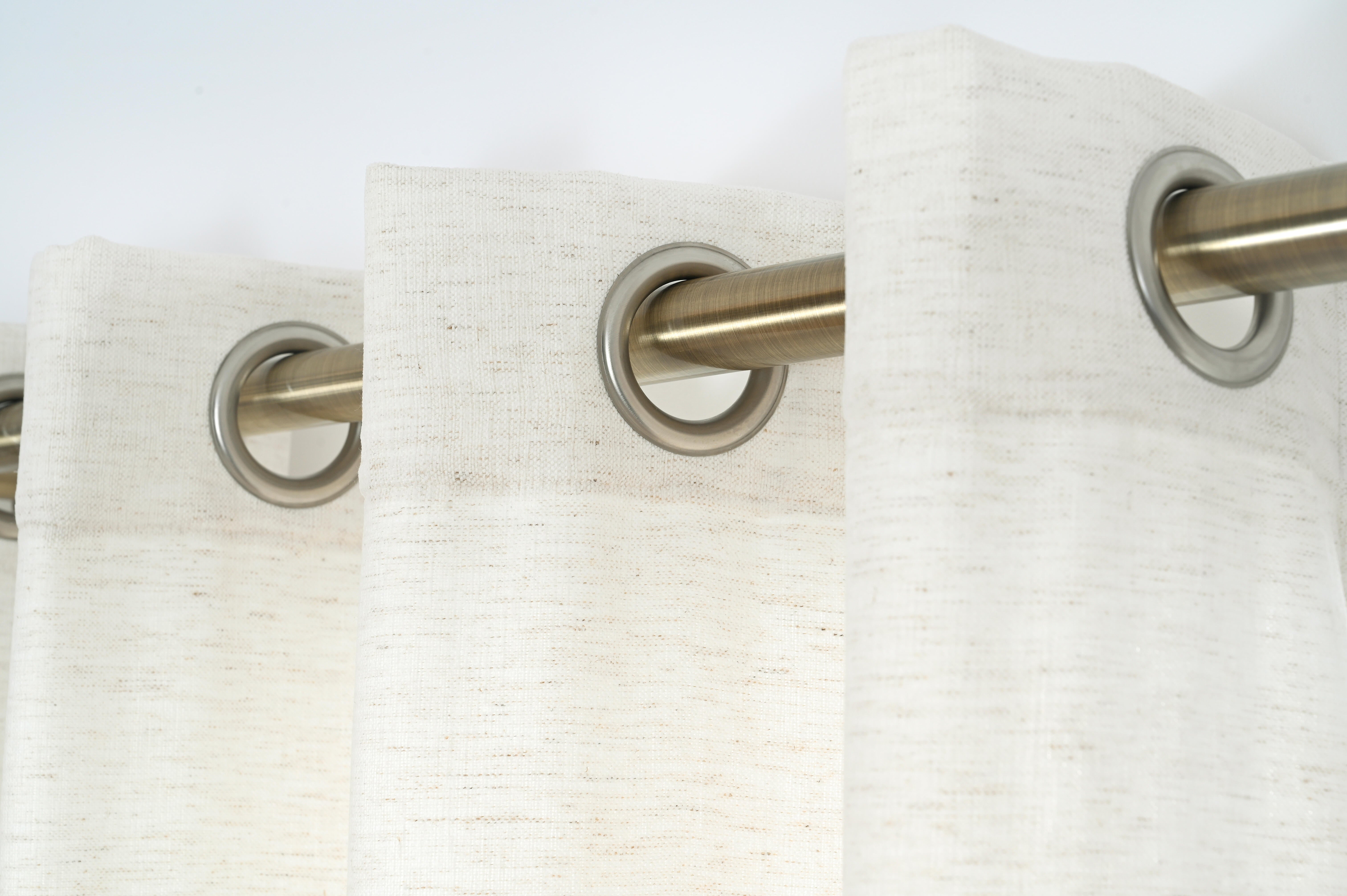 Cortina ollaos Rene poliéster jacquard de 140x270cm liso beig - 7