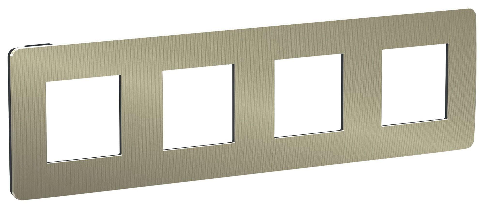 Marco cuadruple studio metal bronce ng