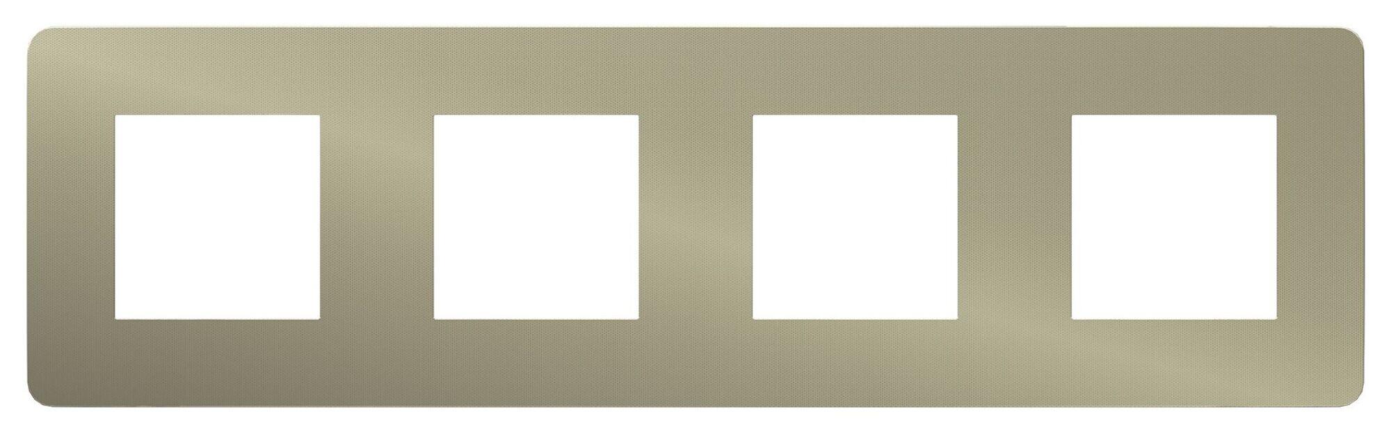 Marco cuadruple studio metal bronce bl