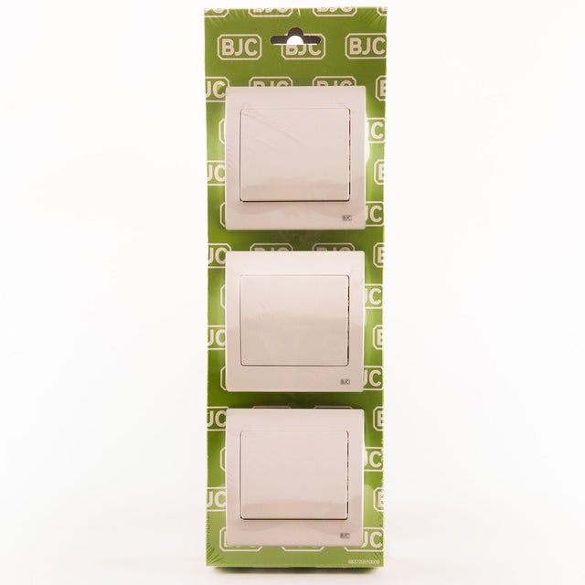 Pack de 3 conmutadores Iris blanco