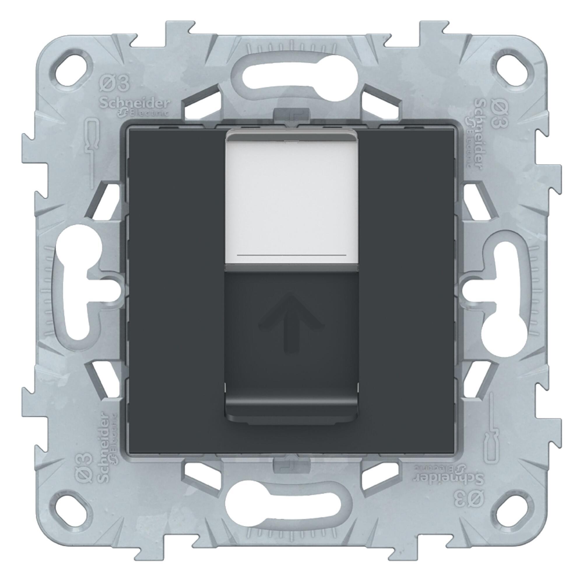 Toma de red schneider new unica antracita