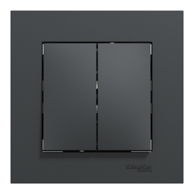 Conmutador doble SCHNEIDER ELECTRIC Miluz antracita