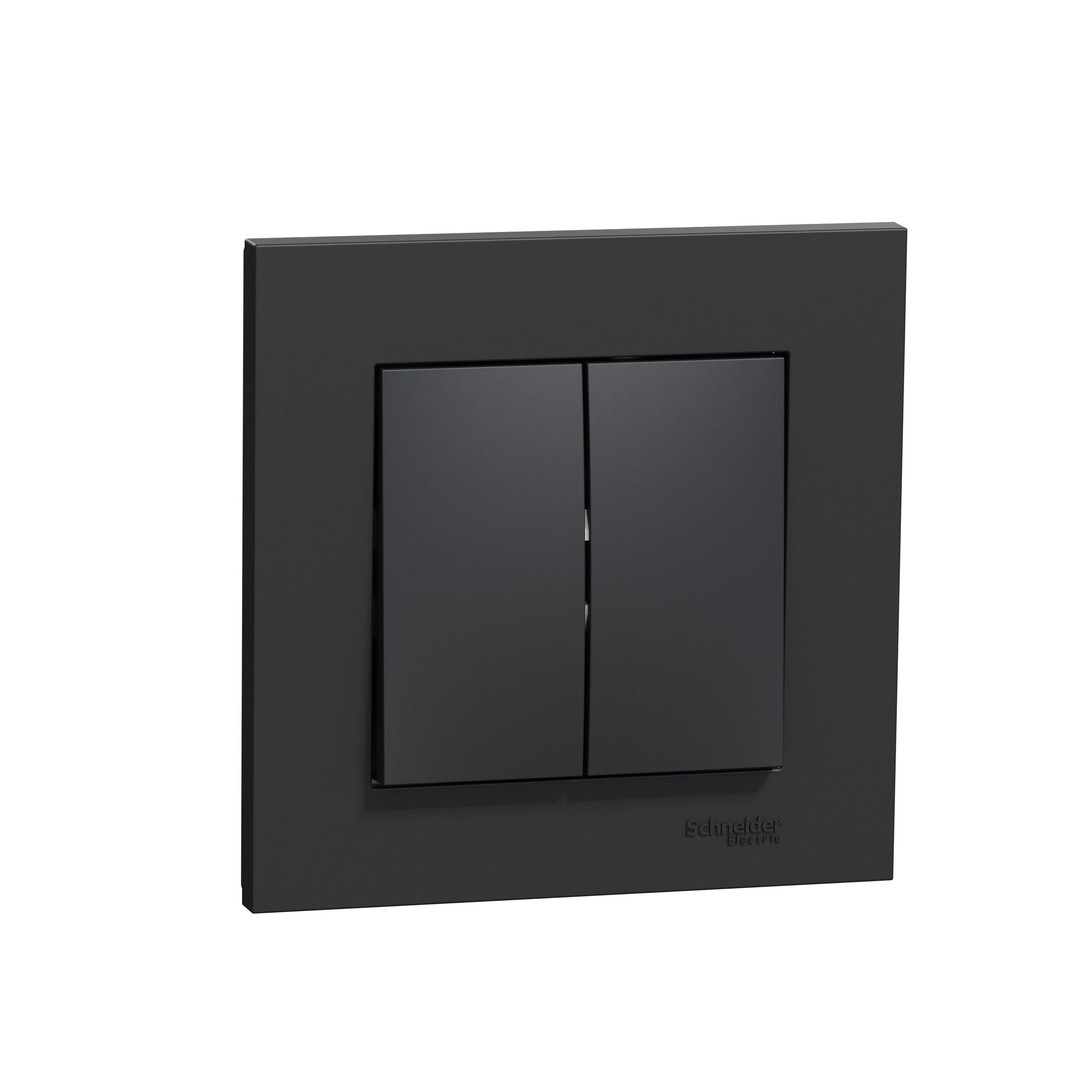 Conmutador Doble SCHNEIDER ELECTRIC Miluz Antracita Leroy Merlin conmutador-doble-schneider-electric-miluz-antracita-leroy-merlin