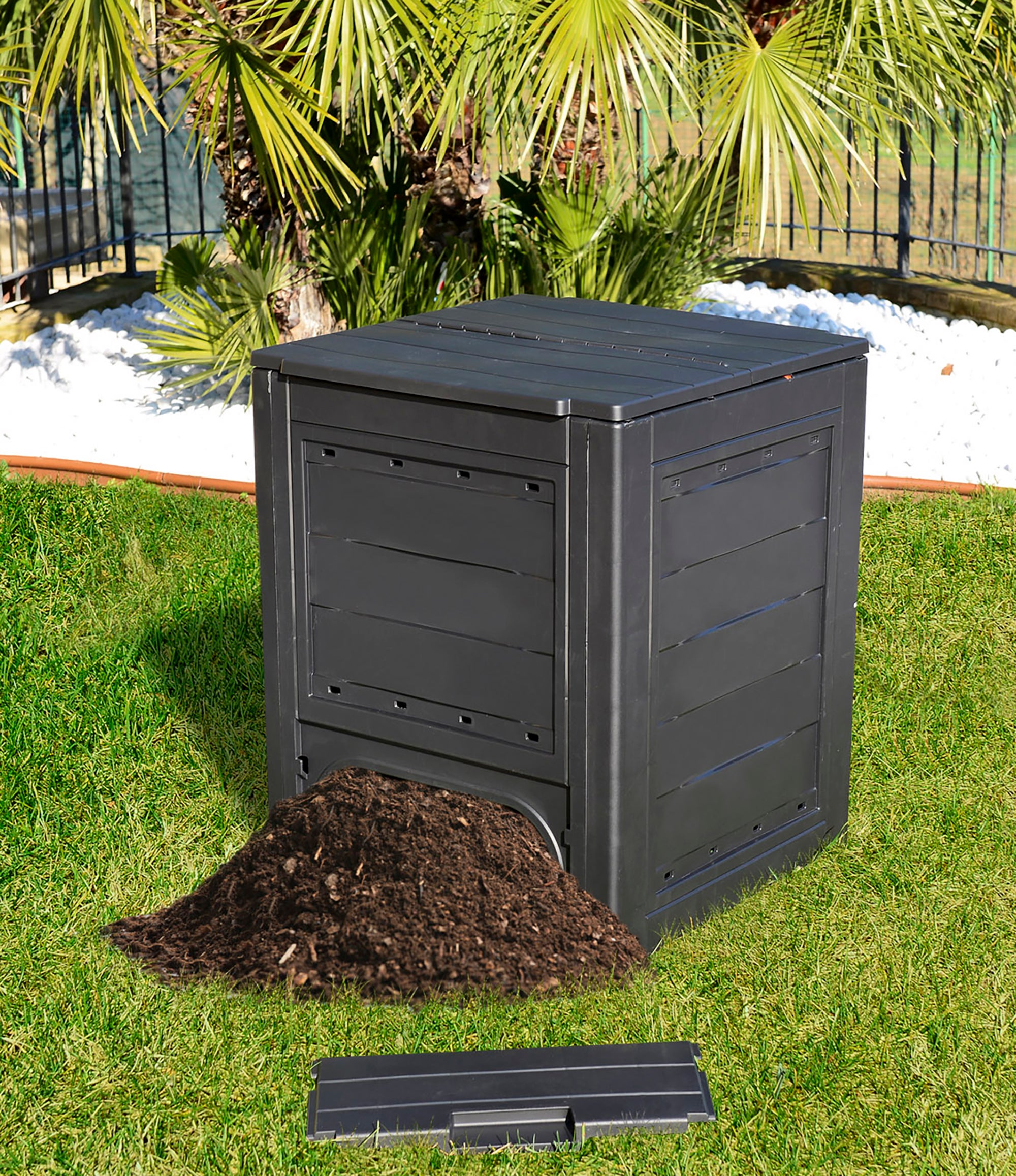 Compostador Ambition para exterior de polipropileno de 260 litros - 4