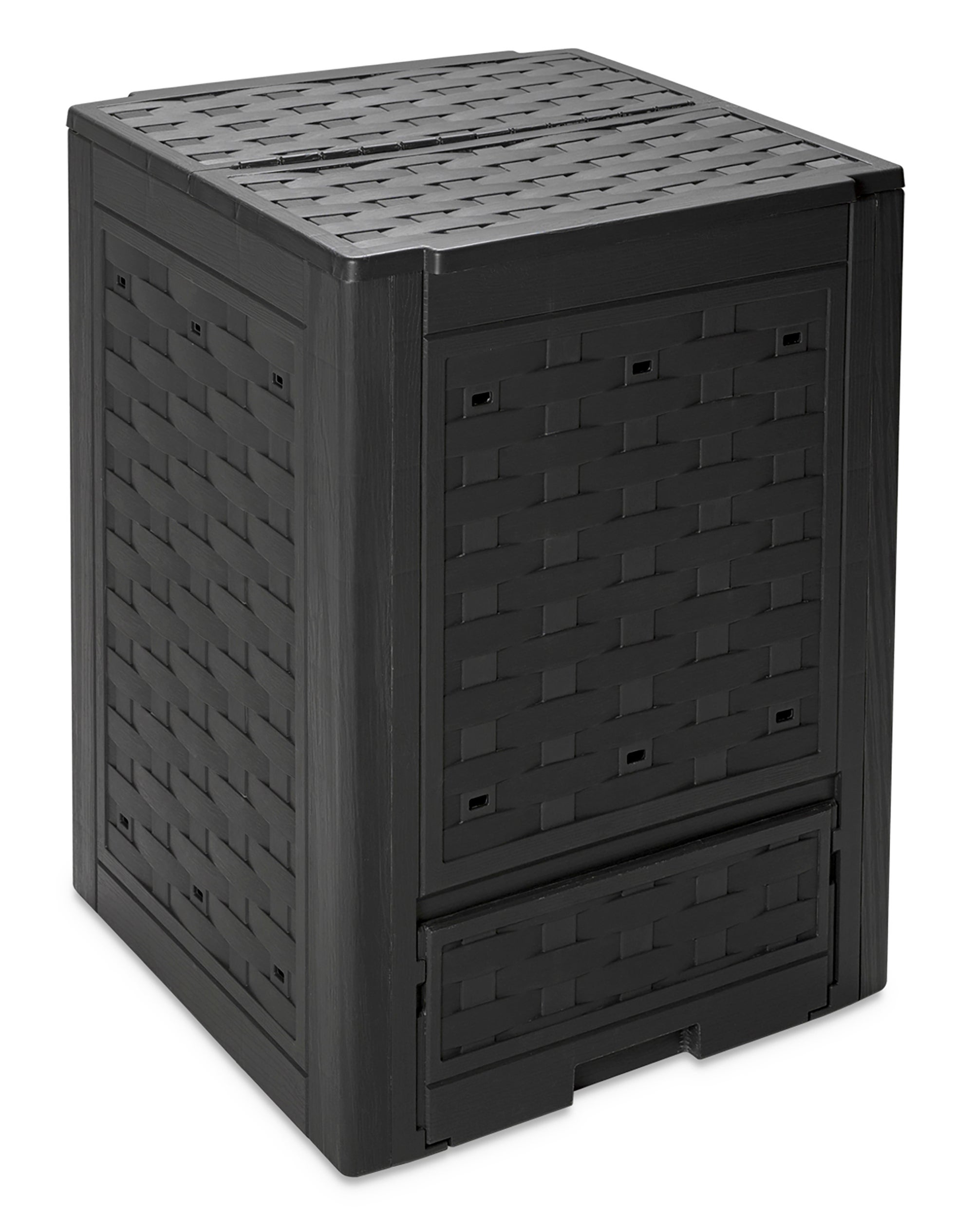 Compostador rattan para exterior de polipropileno de 300 litros