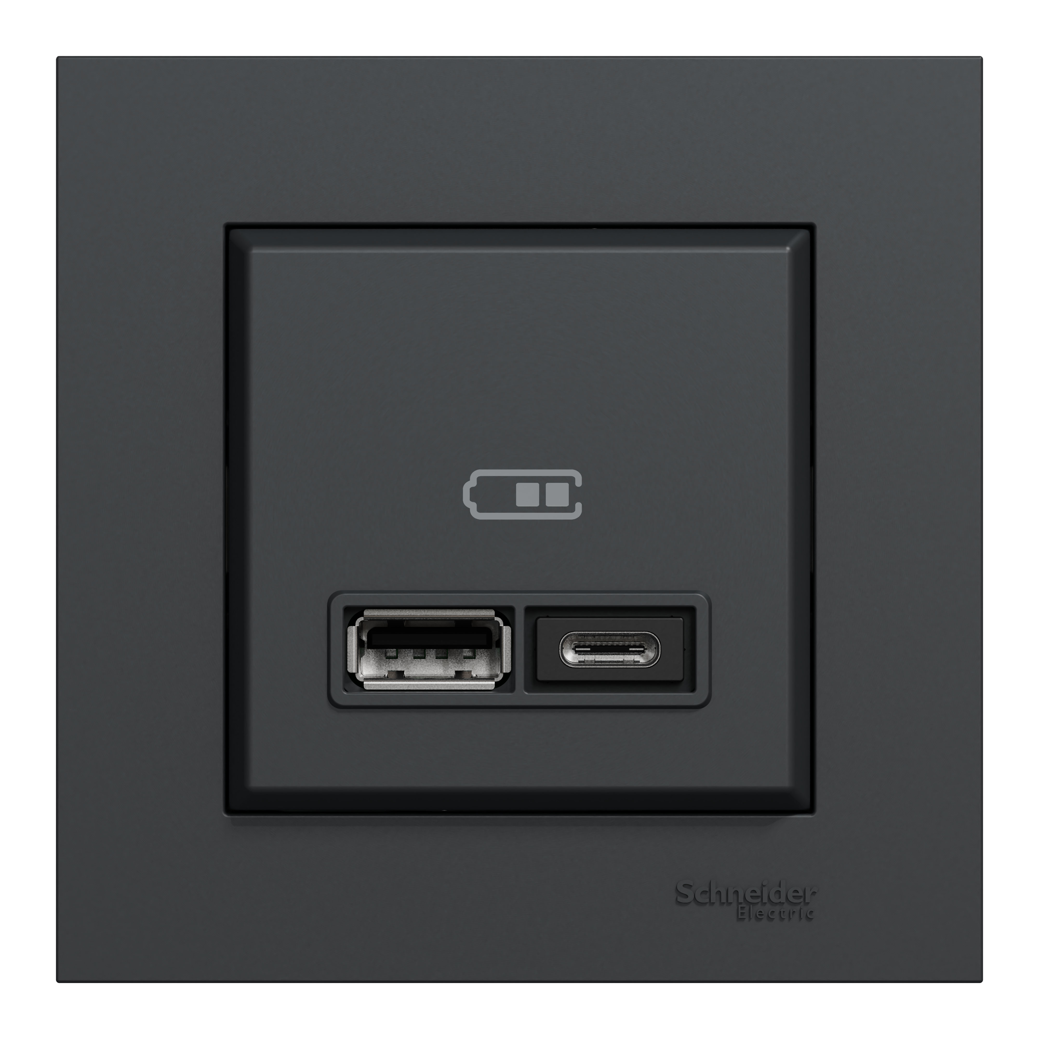 Gniazdo USB A + C MILUZ ED Antracyt SCHNEIDER ELECTRIC