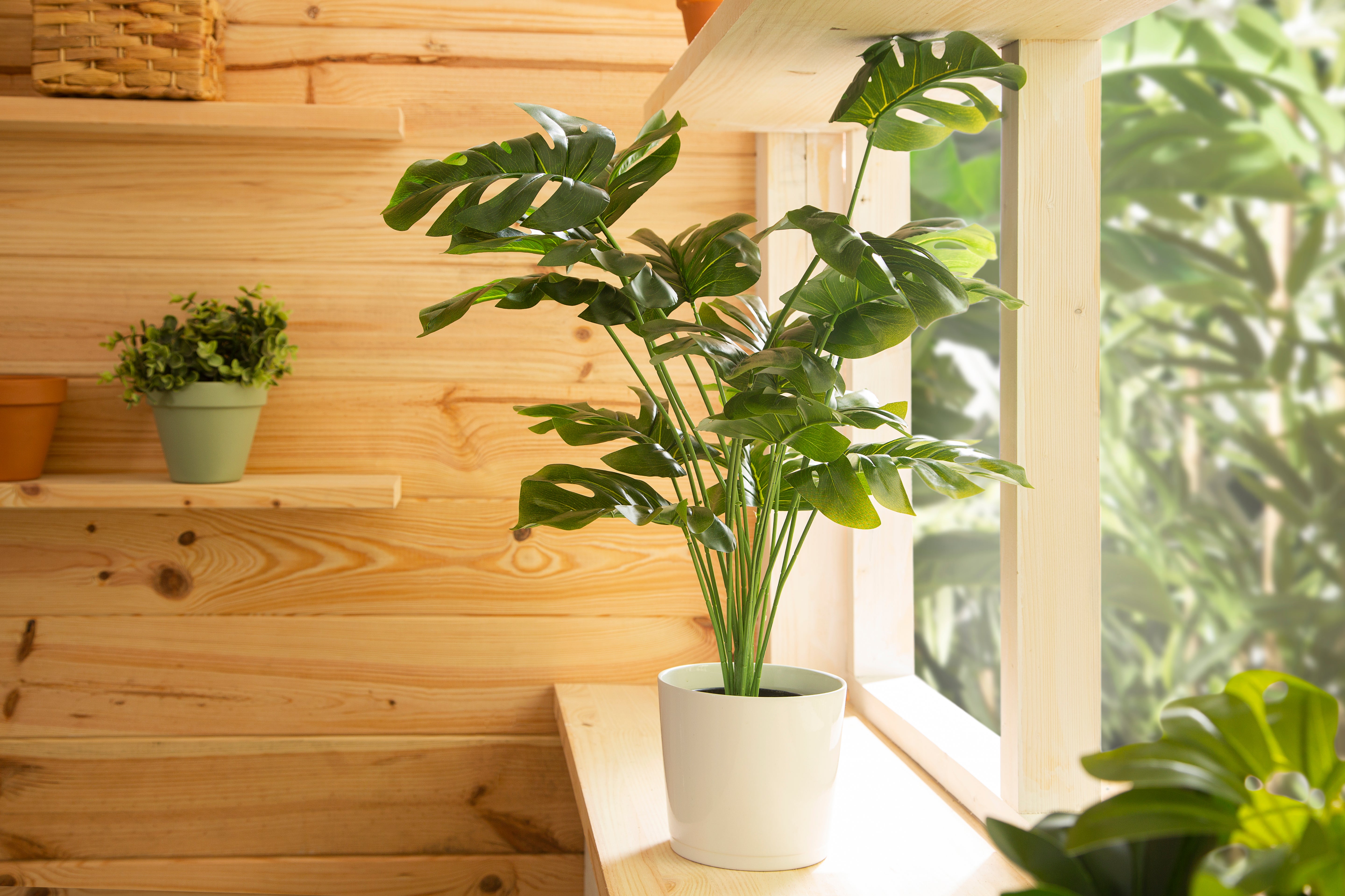 Planta artificial Monstera 46 cm en maceta de 13 cm - 4