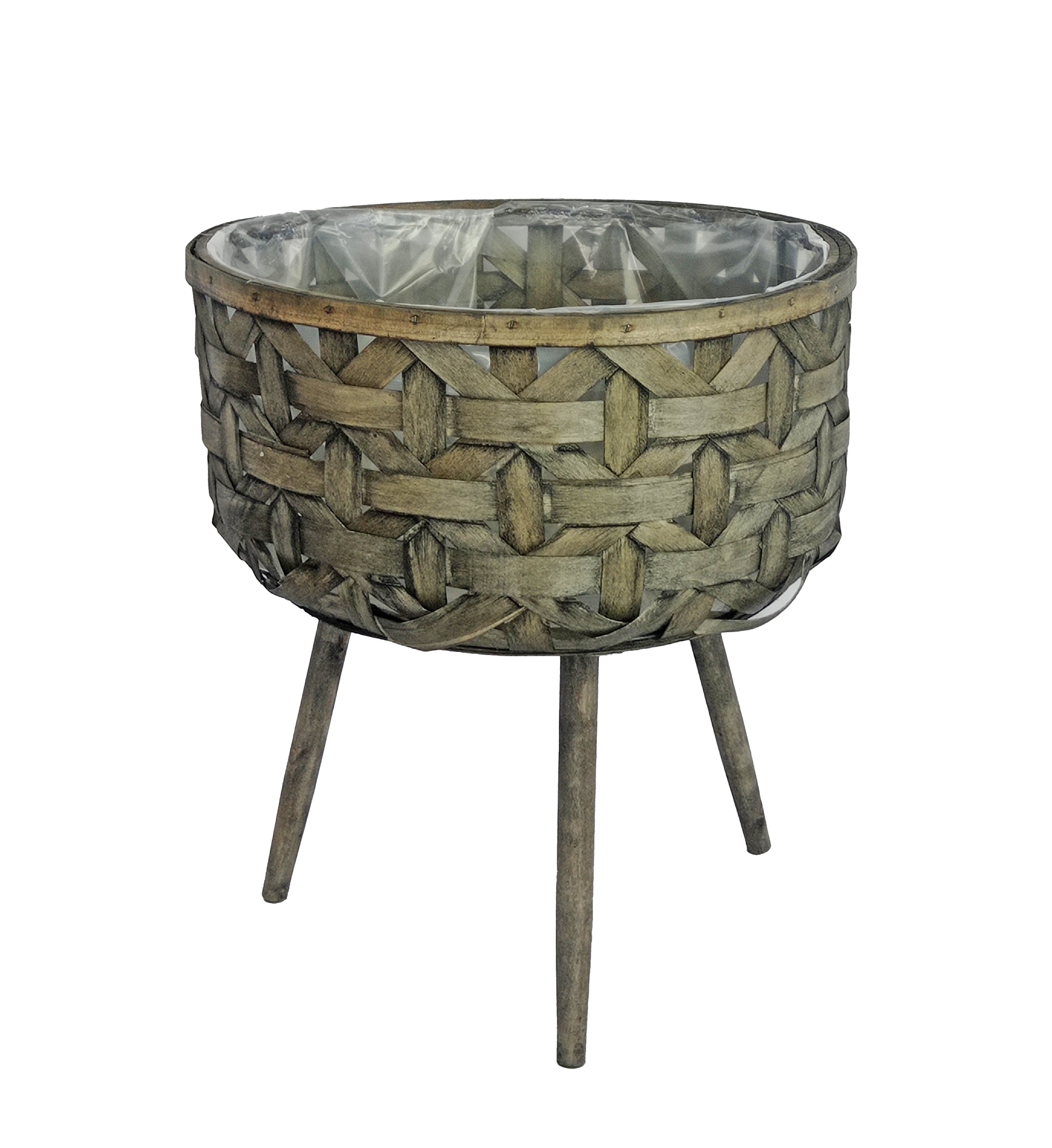 Maceta de mimbre marrón 45x50 cm