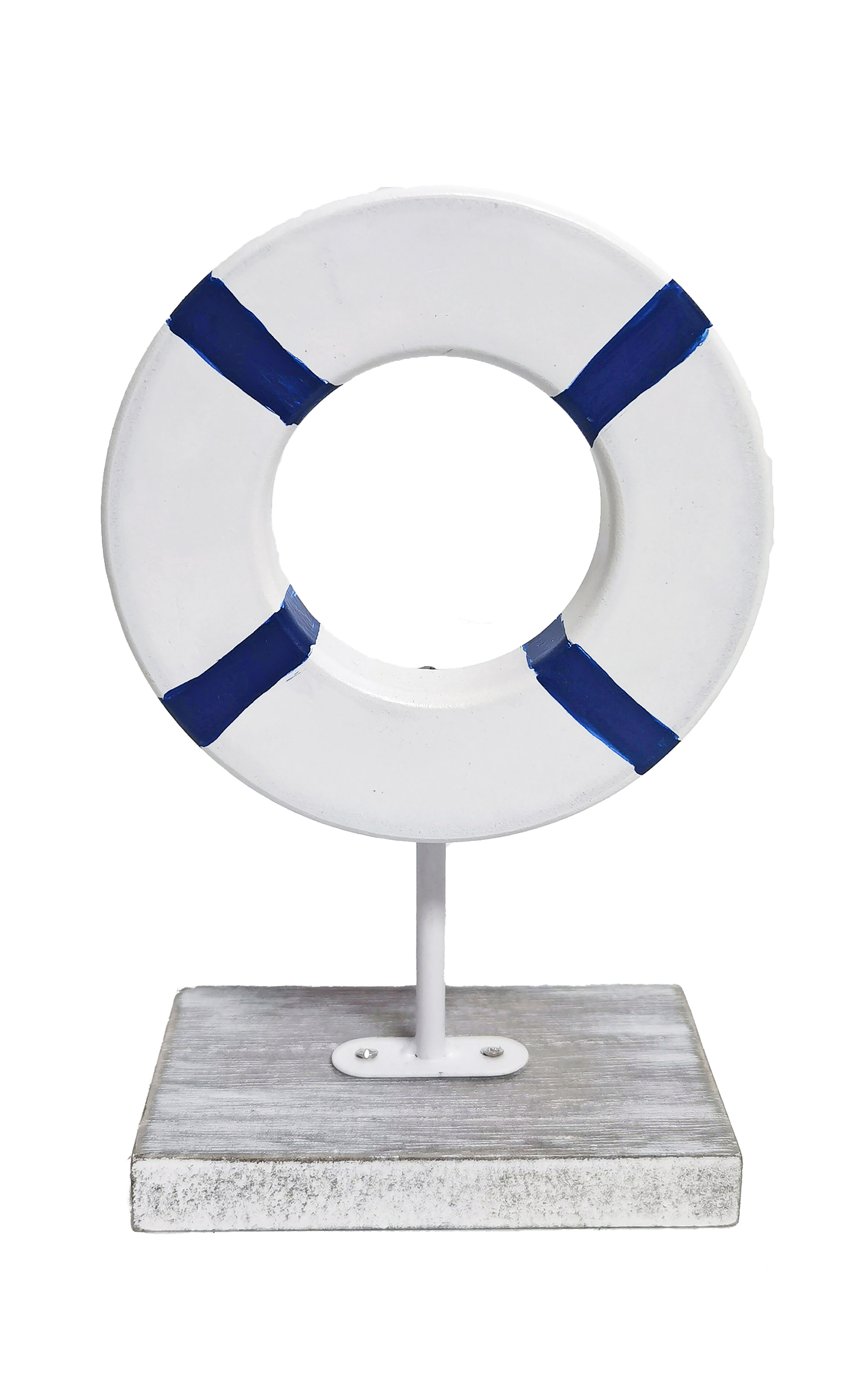 Figura salvavidas de madera 11,5x7x19.5 cm blanco