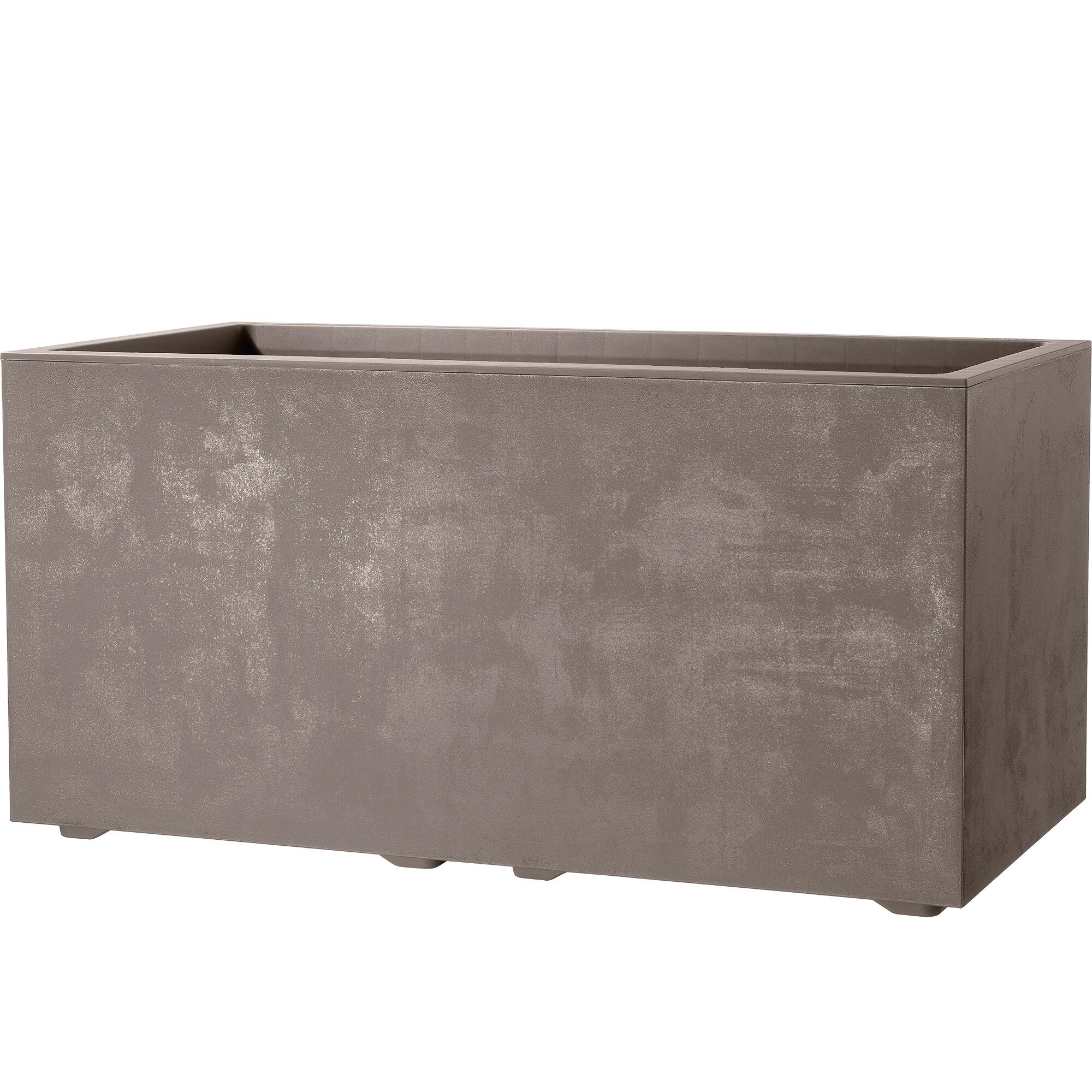 Jardinera auto riego de polipropileno millennium marrón 78.5x39x39.1cm