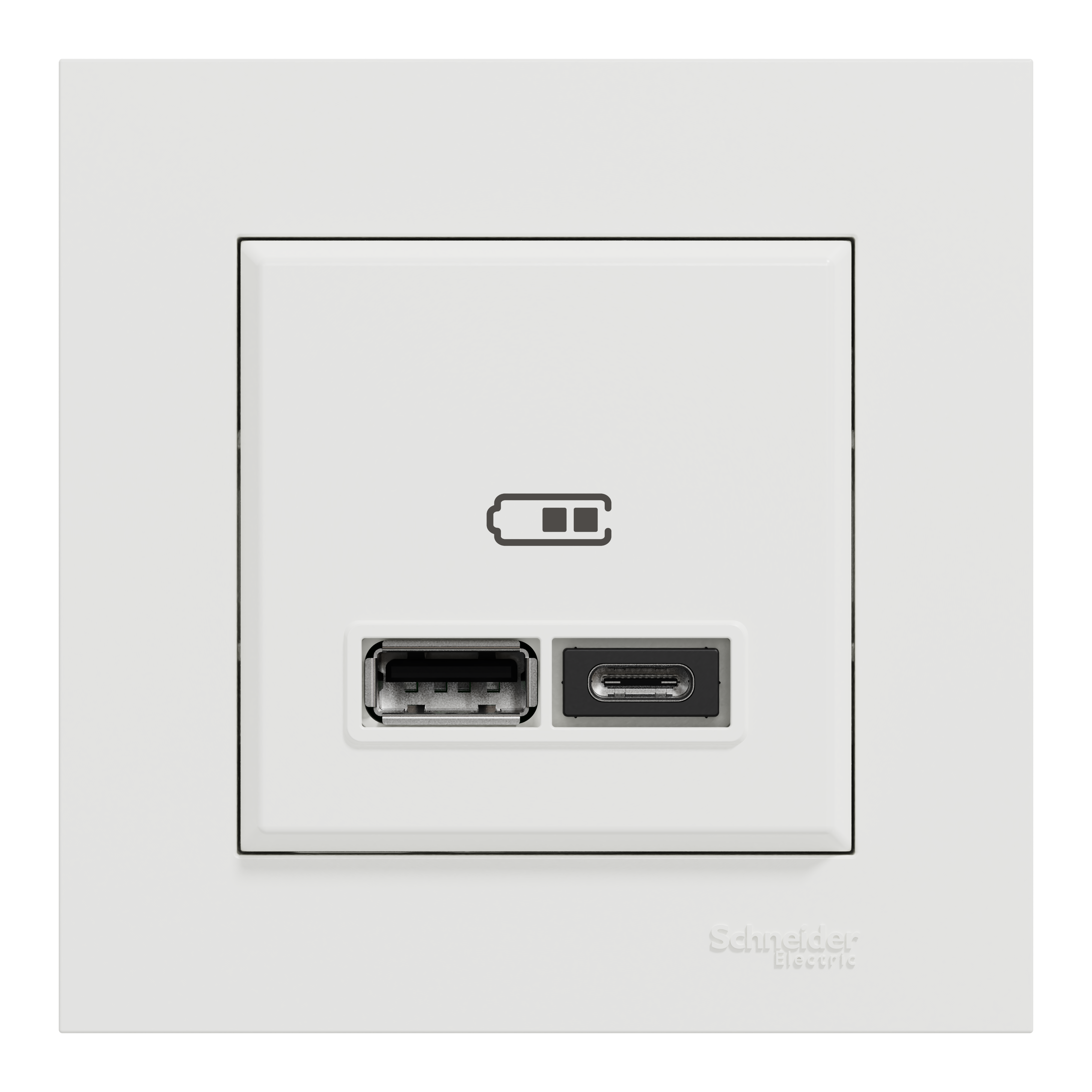 Gniazdo USB A+C Miluz Ed biały SCHNEIDER ELECTRIC