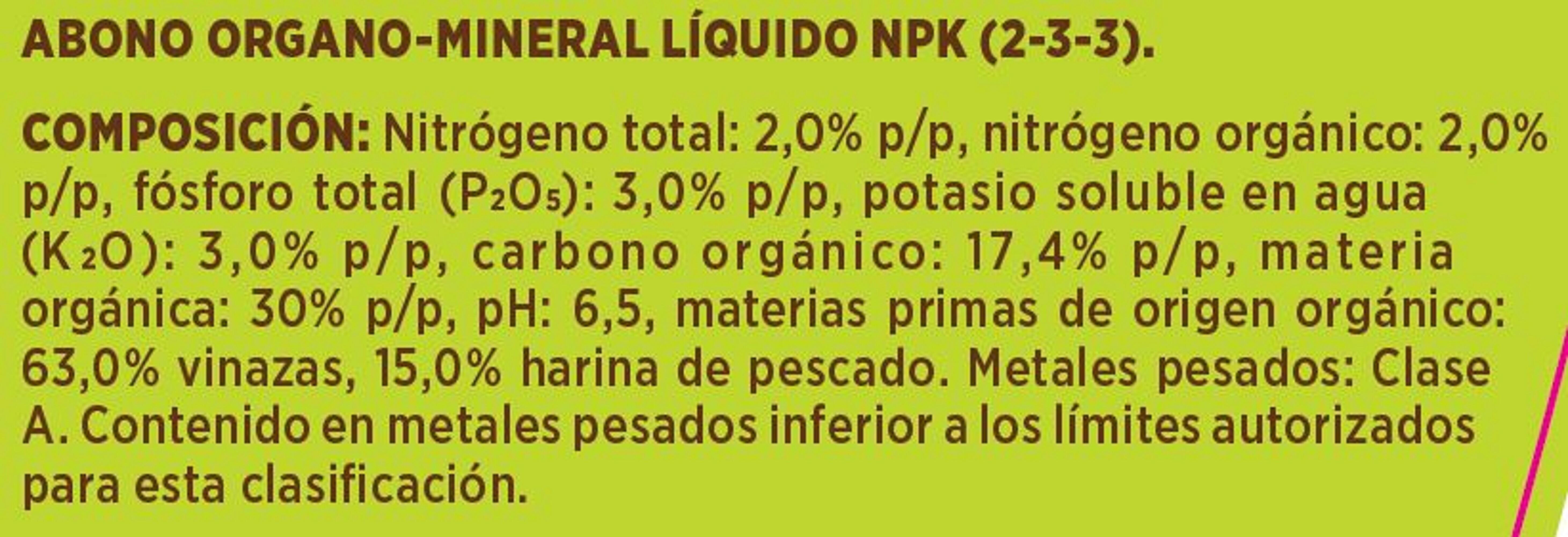 Abono para diluir MASSÓ para geranios 1L uso ecológico - 3