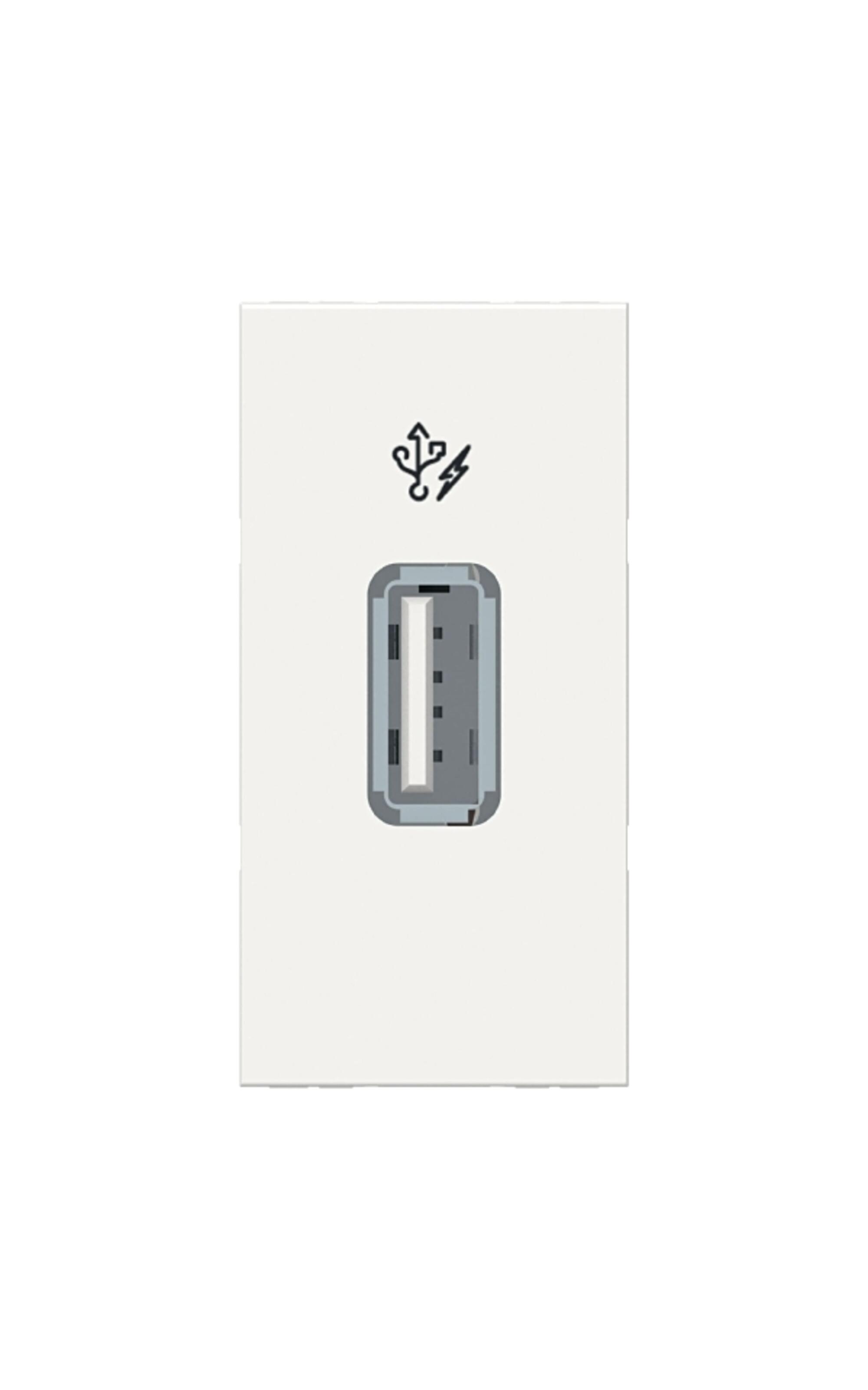 Toma de usb estrecho schneider new unica blanco