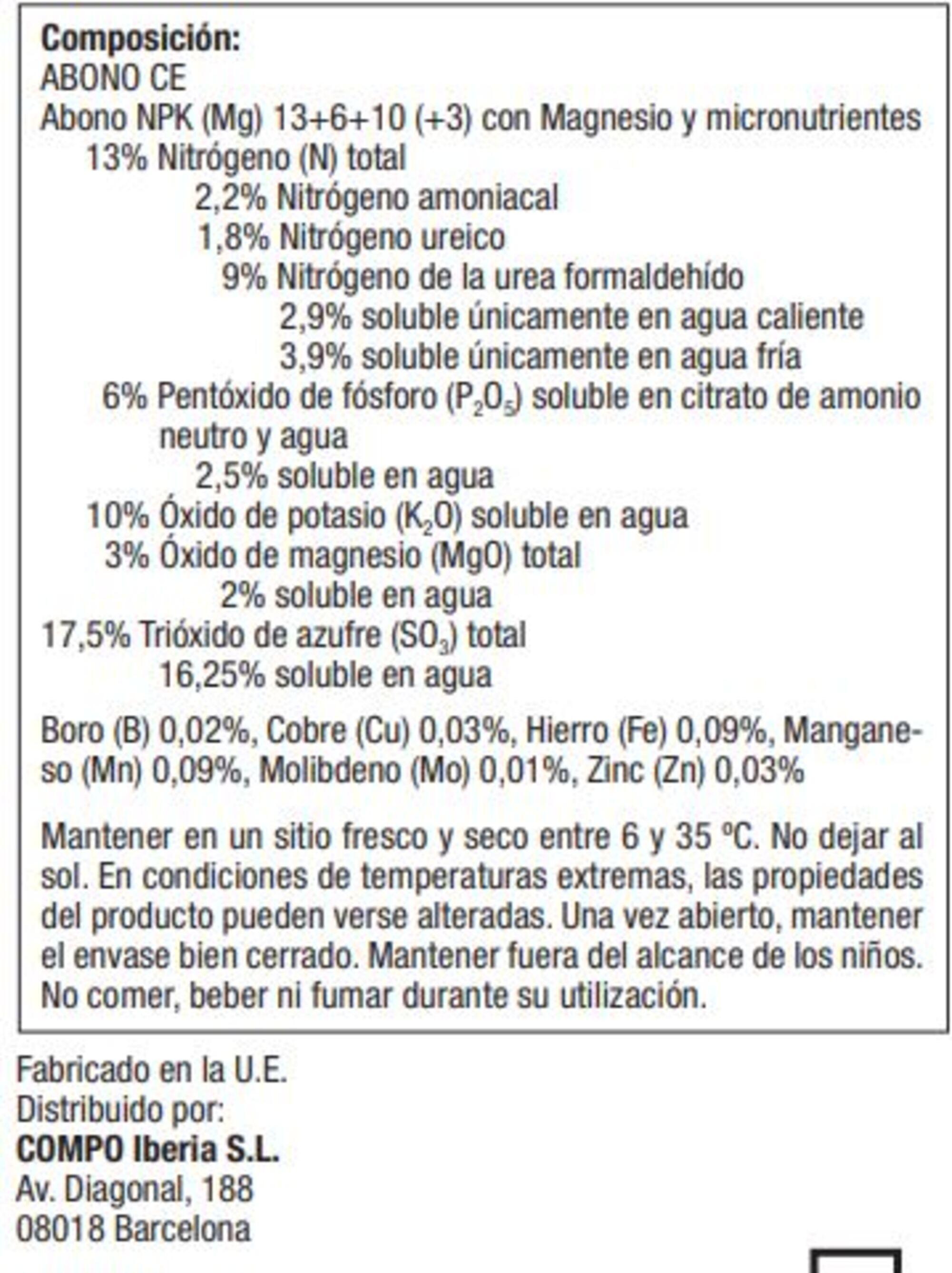 Varitas Fertilizantes COMPO universal para macetas y jardineras 24+6 und gratis - 4