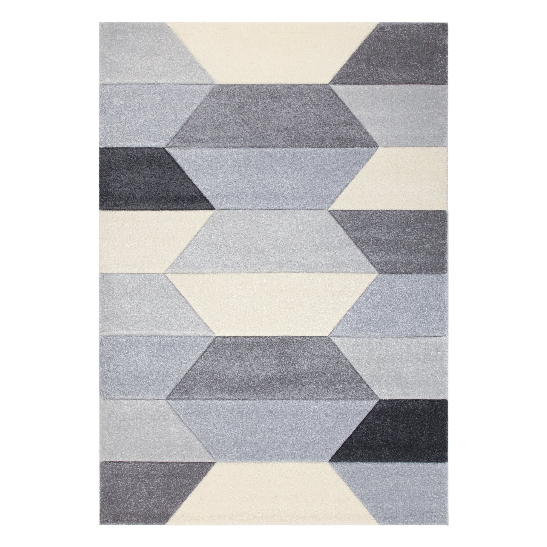 Tappeto Carve Geometric geometrico grigio chiaro, L 120 x L 60 cm - 2
