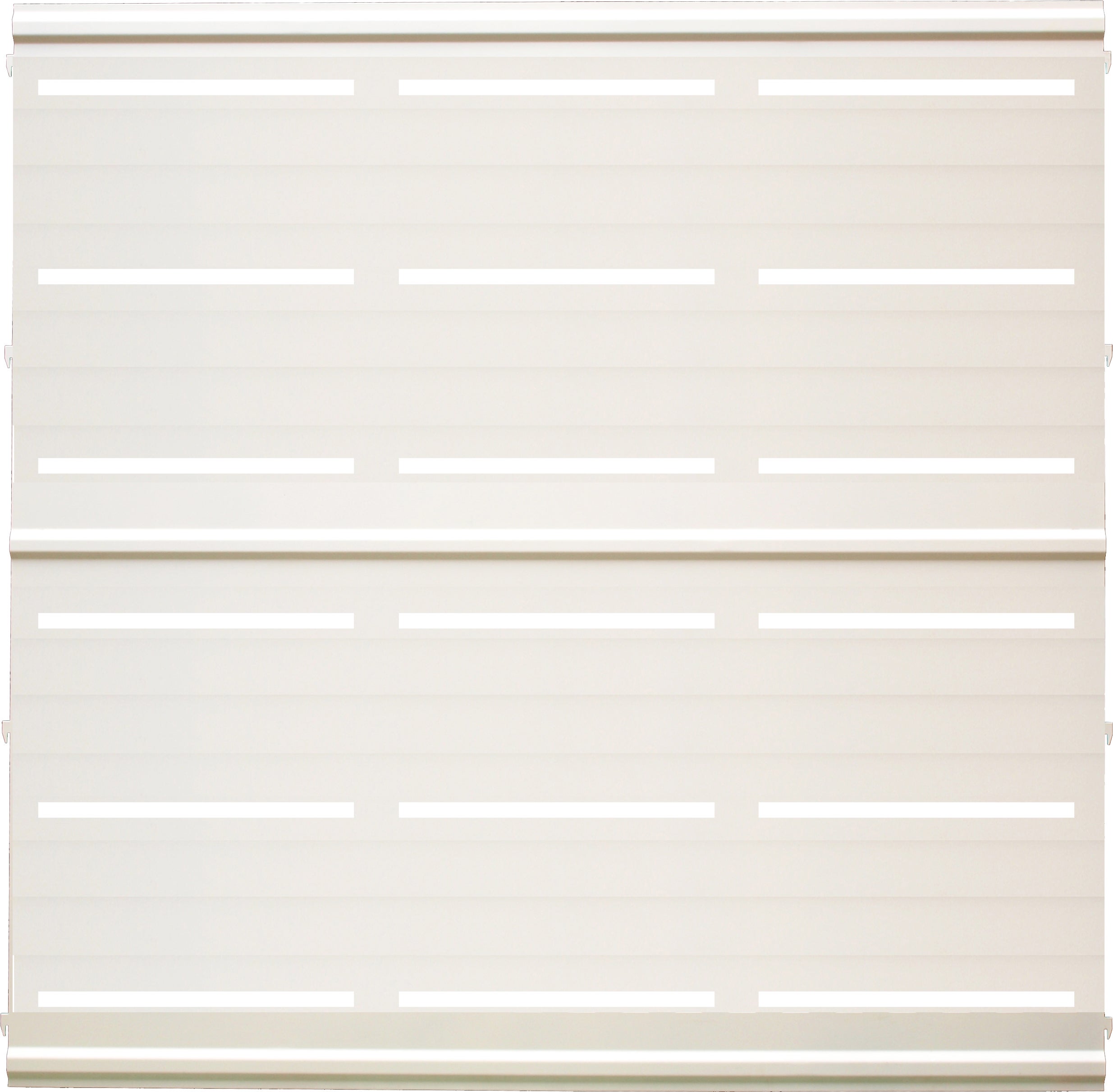 Panel de valla acero galvanizado rayas blanco 144x144x6 cm