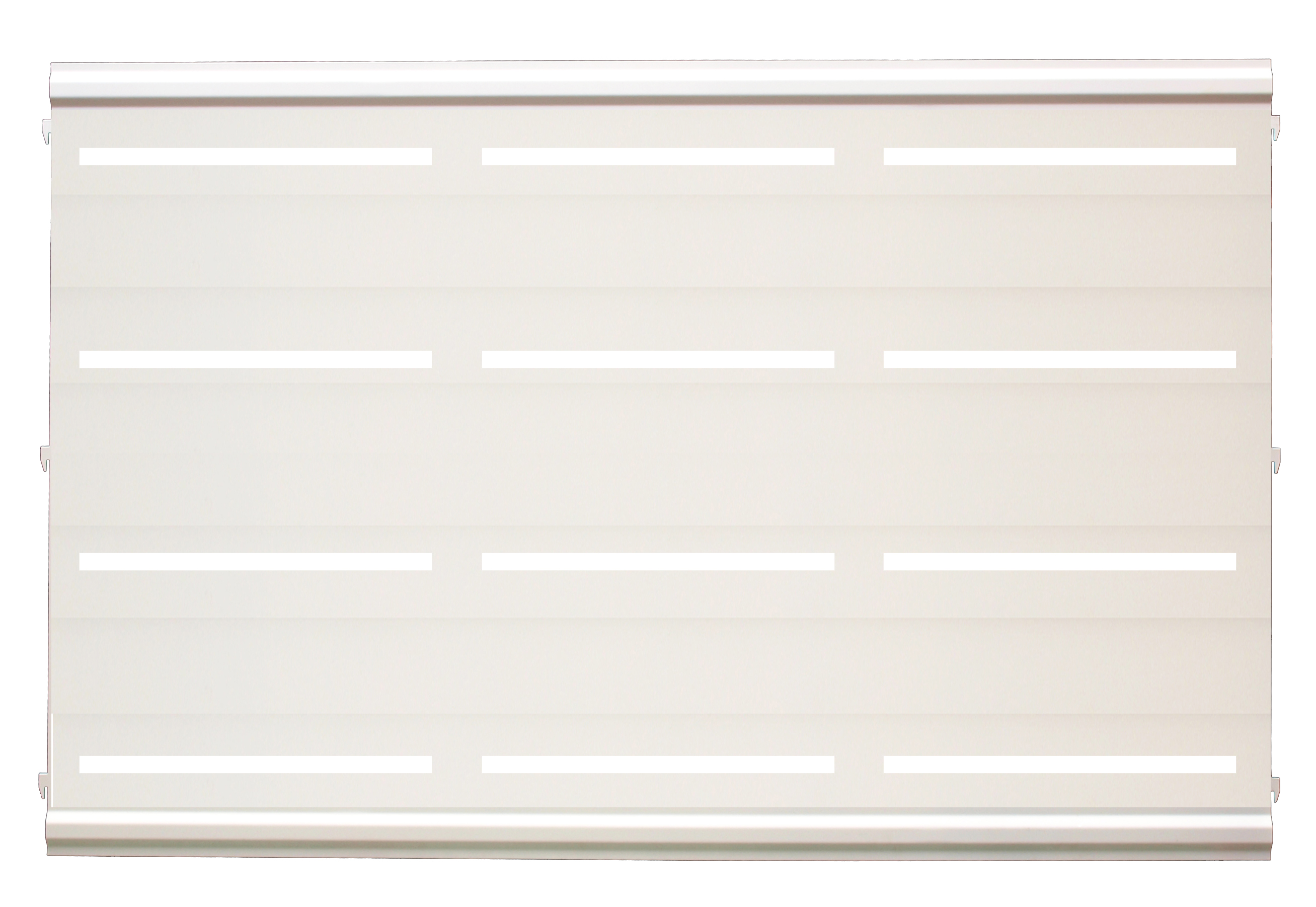 Panel de valla acero galvanizado rayas blanco 144x94x6 cm