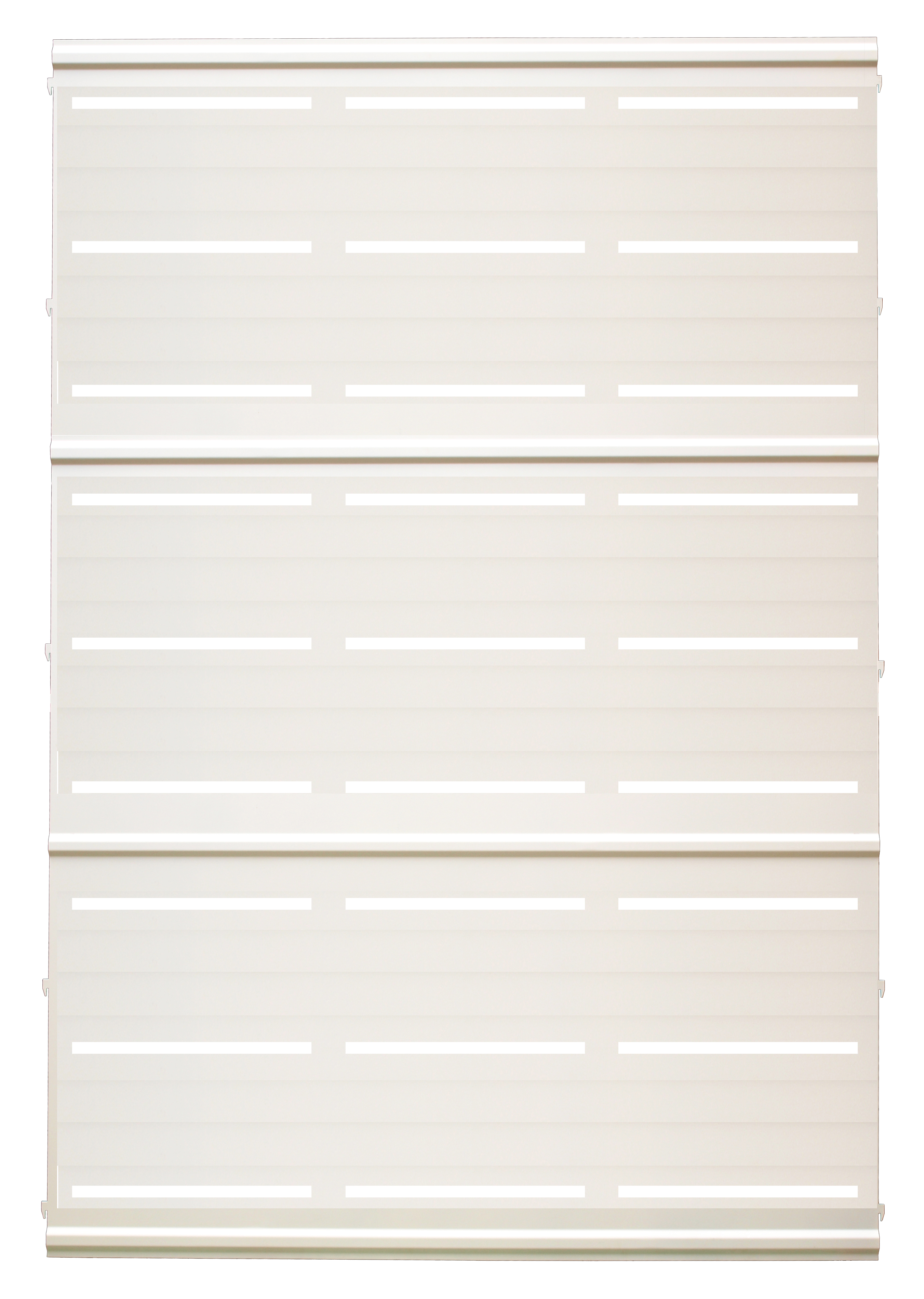 Panel de valla acero galvanizado rayas blanco 144x194x6 cm