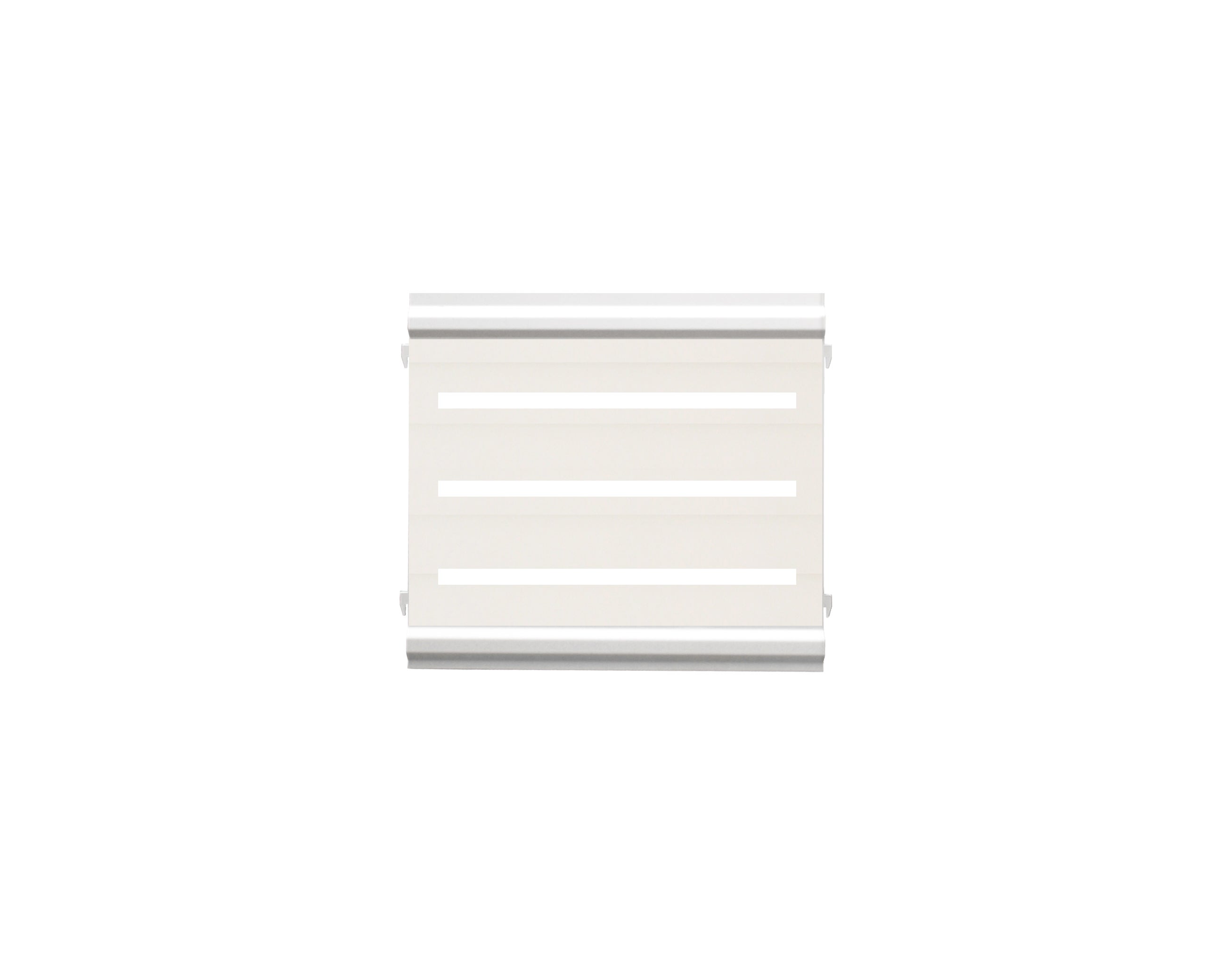 Panel remate valla acero galvanizado franja rayas blanco 44x52,5 cm