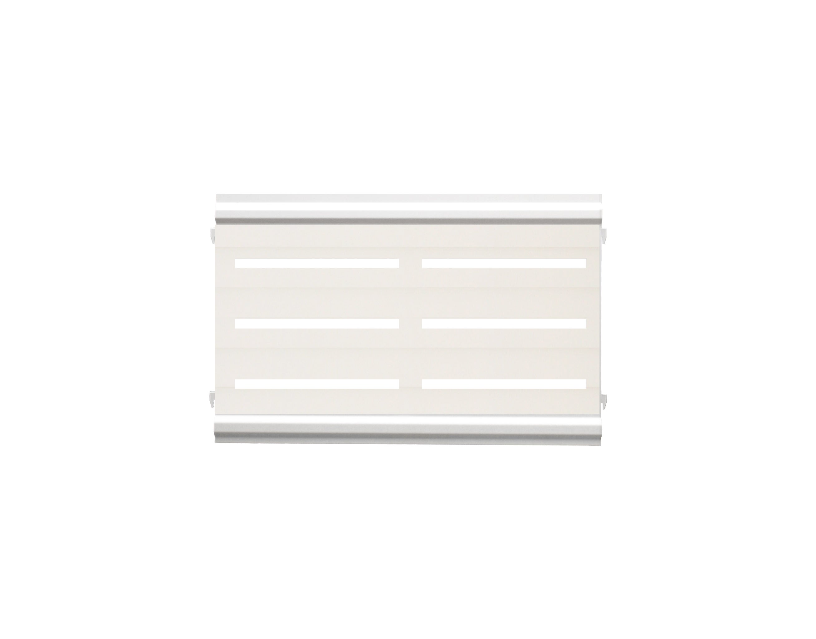 Panel remate valla acero galvanizado franja rayas blanco 44x73,5 cm