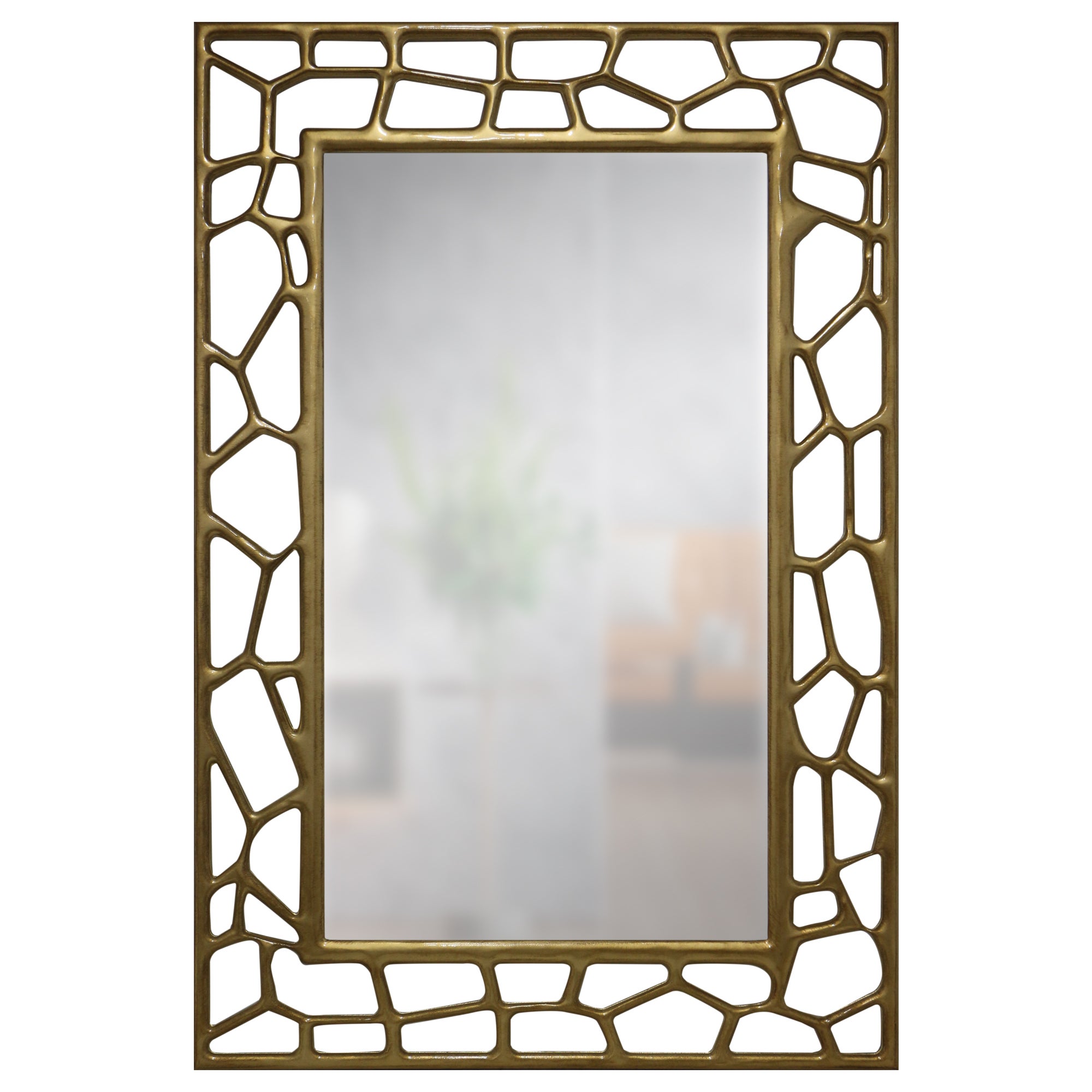 Espejo enmarcado rectangular ed 315 dorado 80 x120 cm