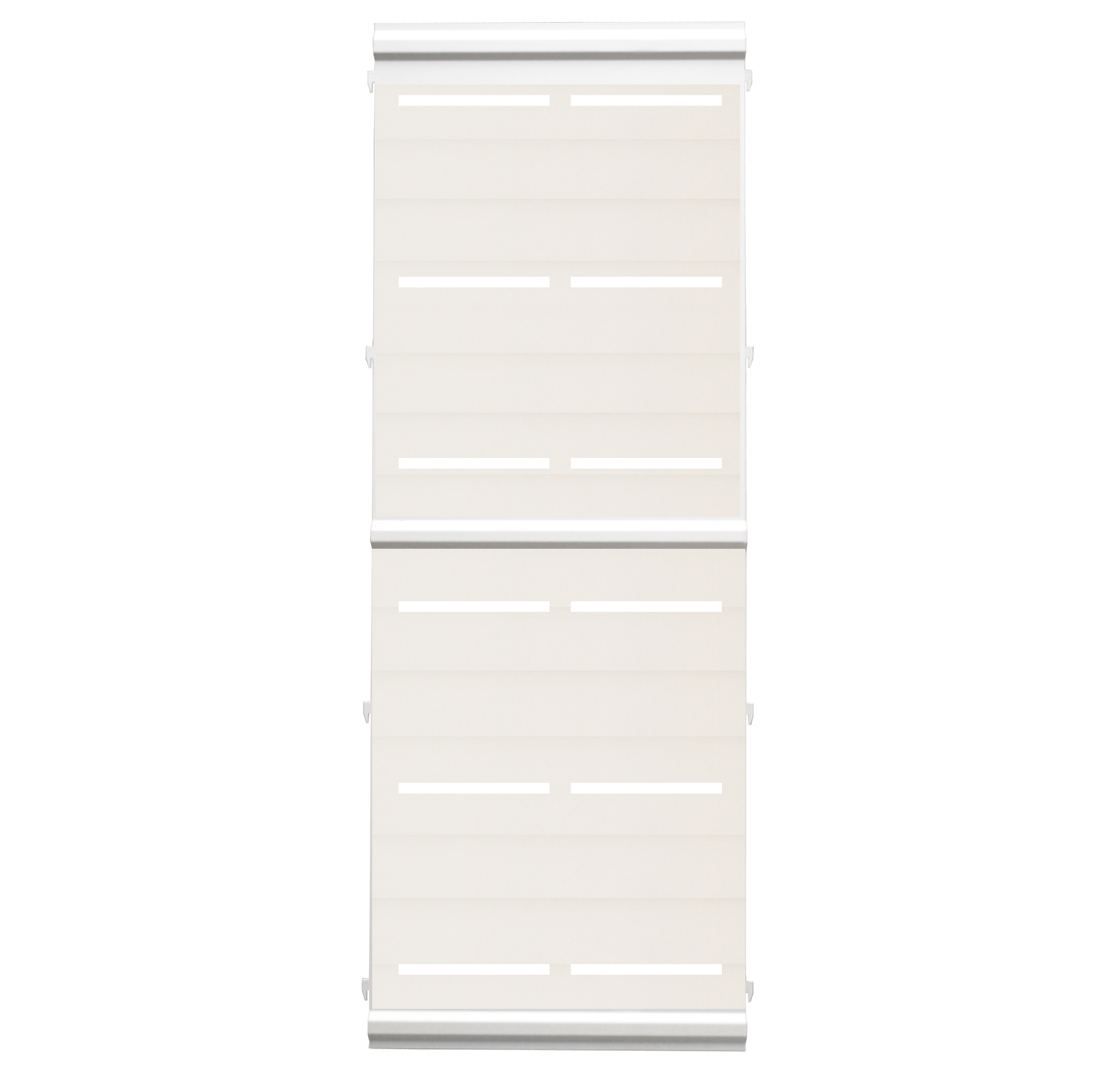 Panel remate valla acero galvanizado franja rayas blanco 144x52,5 cm