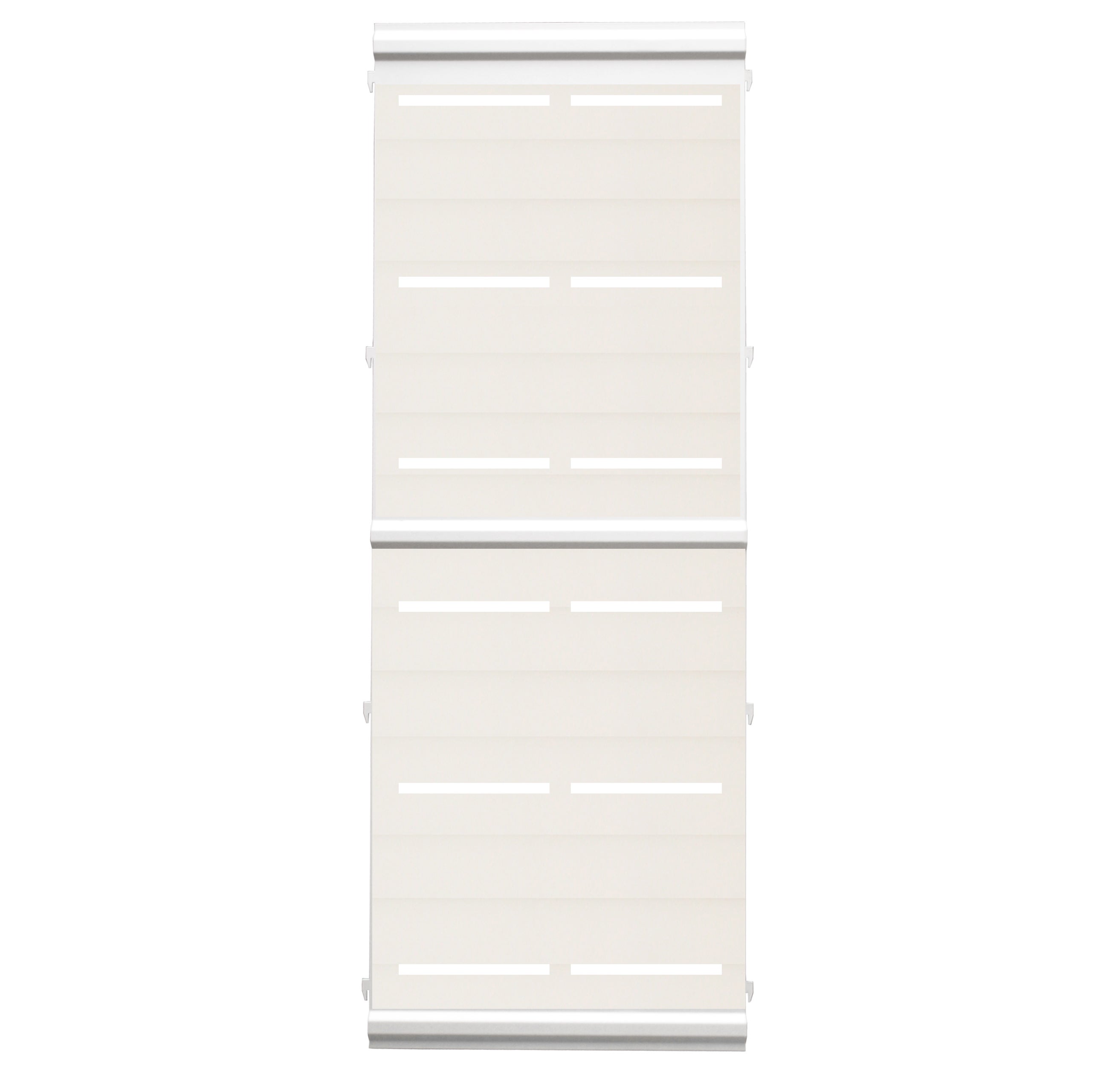 Panel remate valla acero galvanizado franja rayas blanco 144x52,5 cm