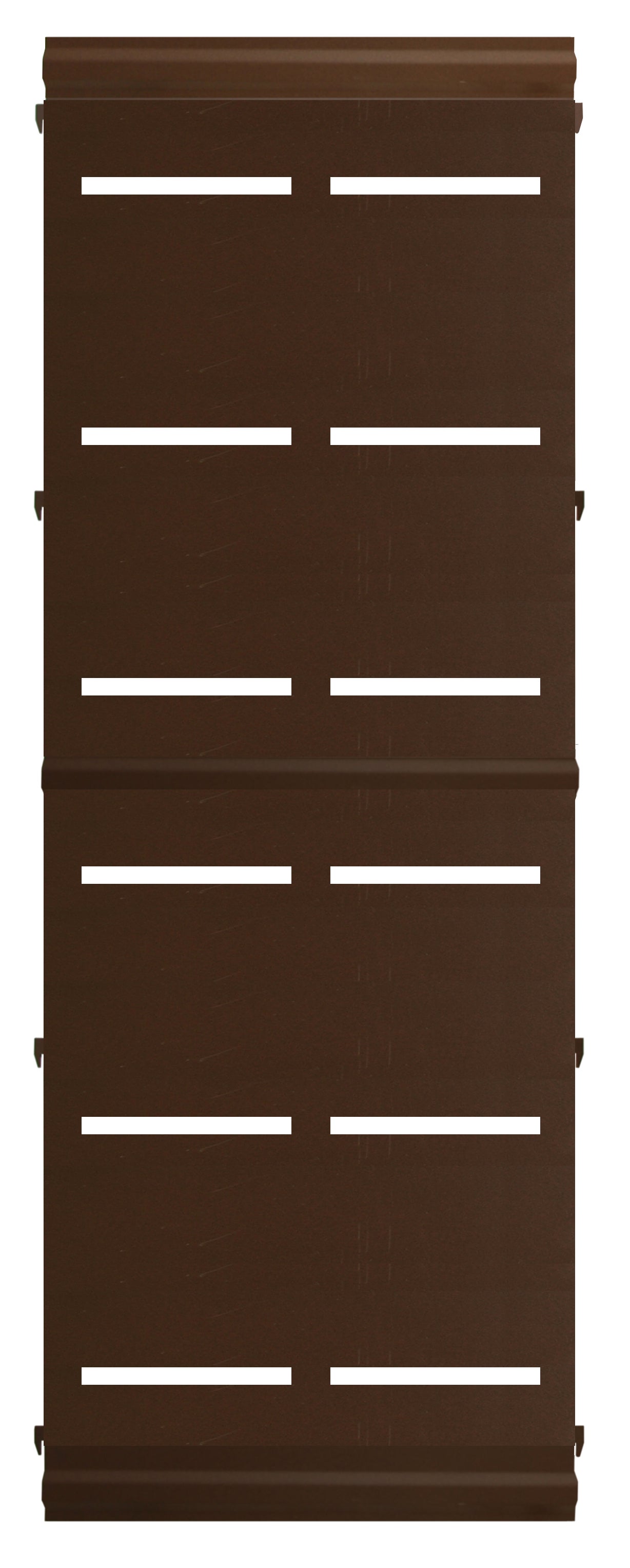 Panel remate valla acero galvanizado franja rayas marrón 144x52,5 cm