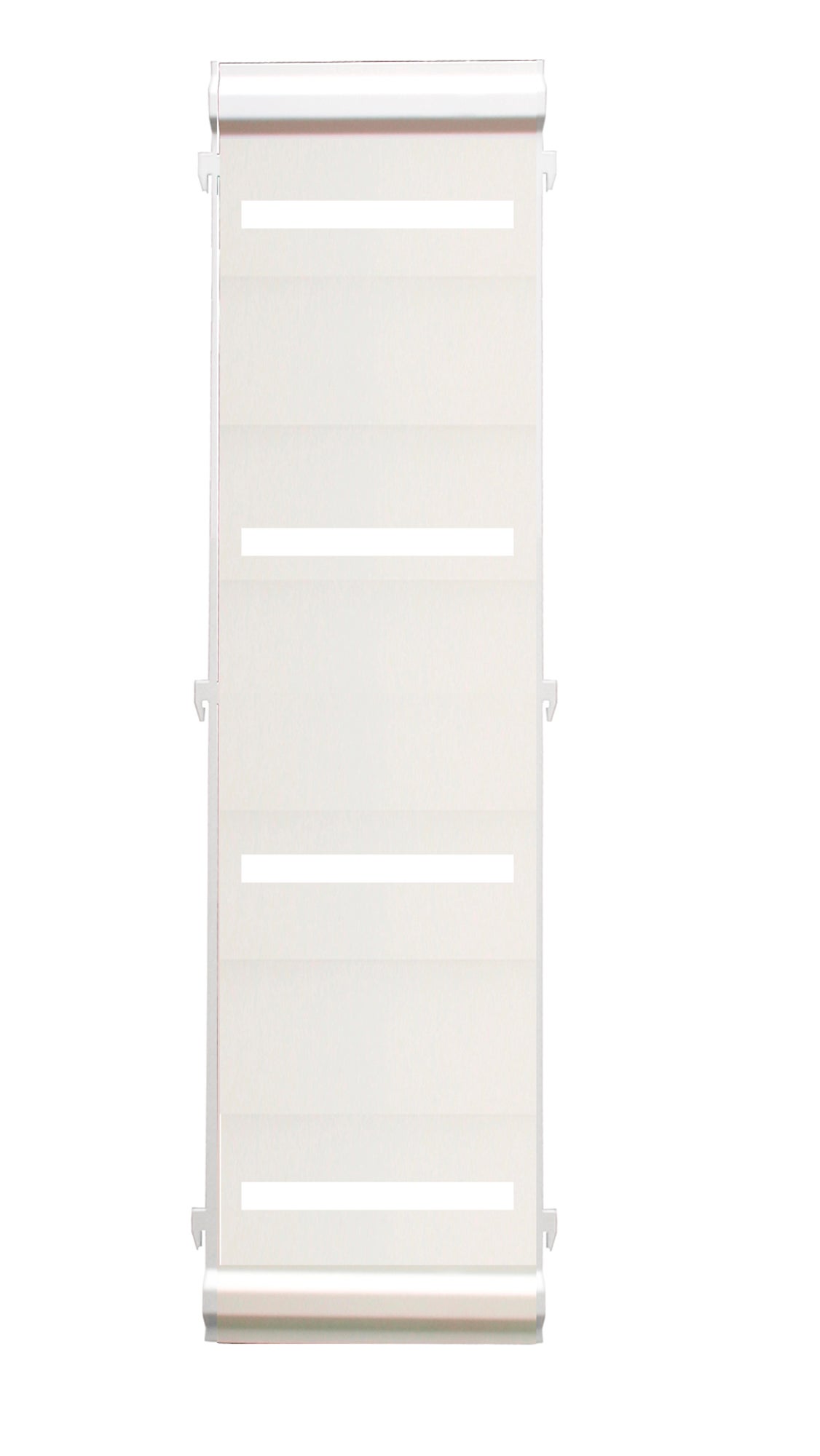 Panel remate valla acero galvanizado franja rayas blanco 94x24,5 cm