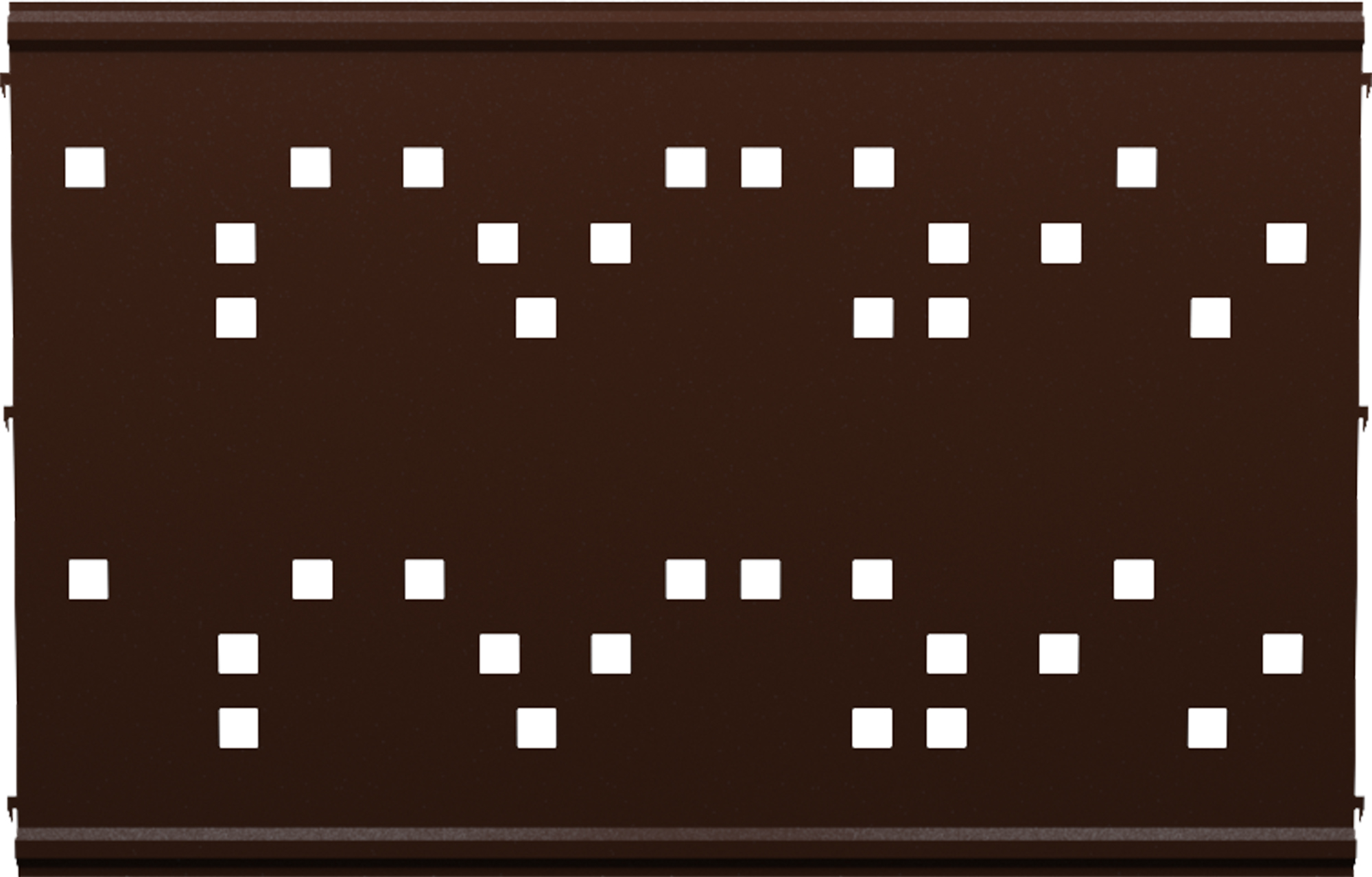 Panel de valla acero galvanizado cuadros marrón forja 144x94x6 cm