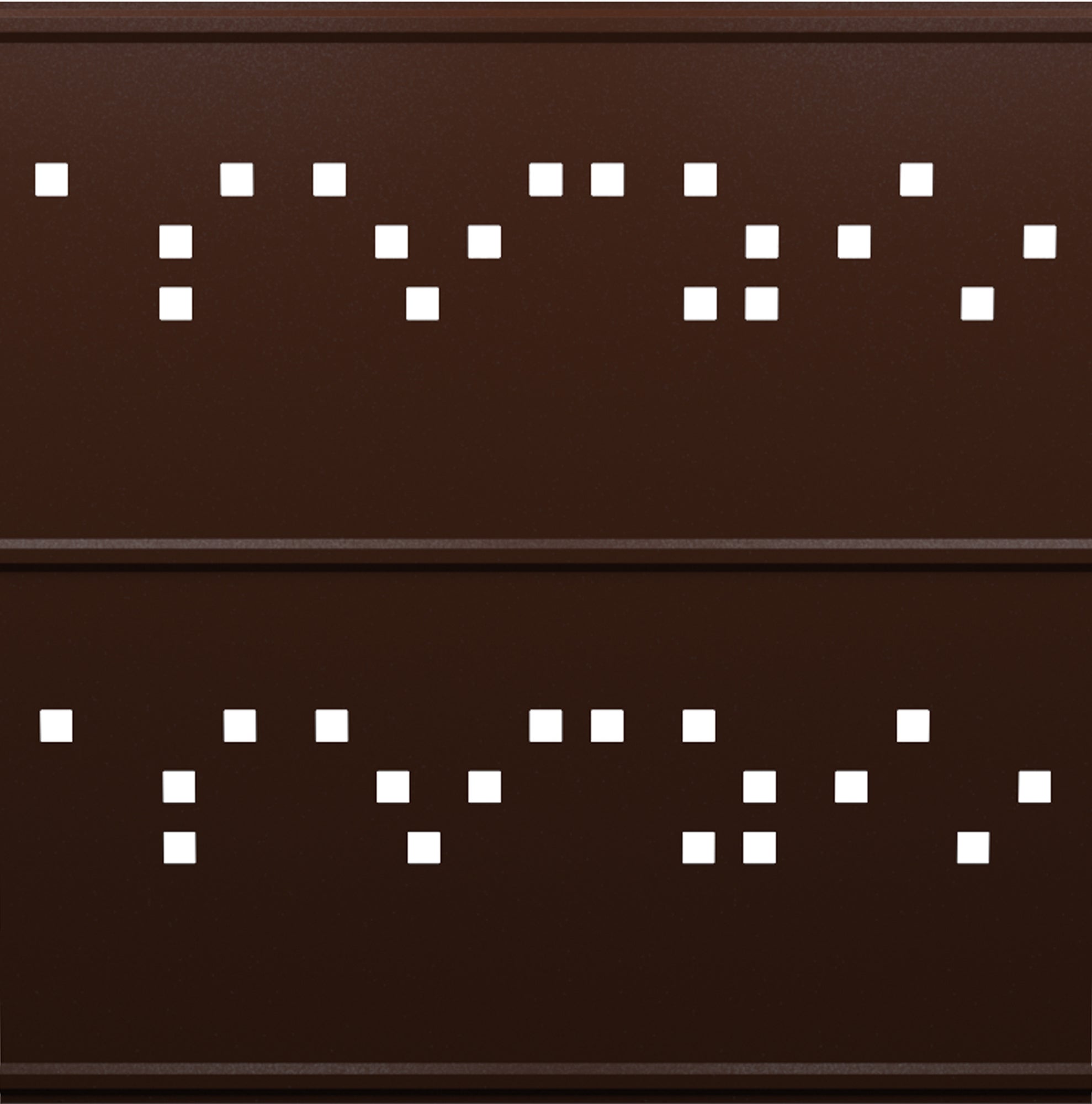 Panel de valla acero galvanizado cuadros marrón forja 144x144x6 cm